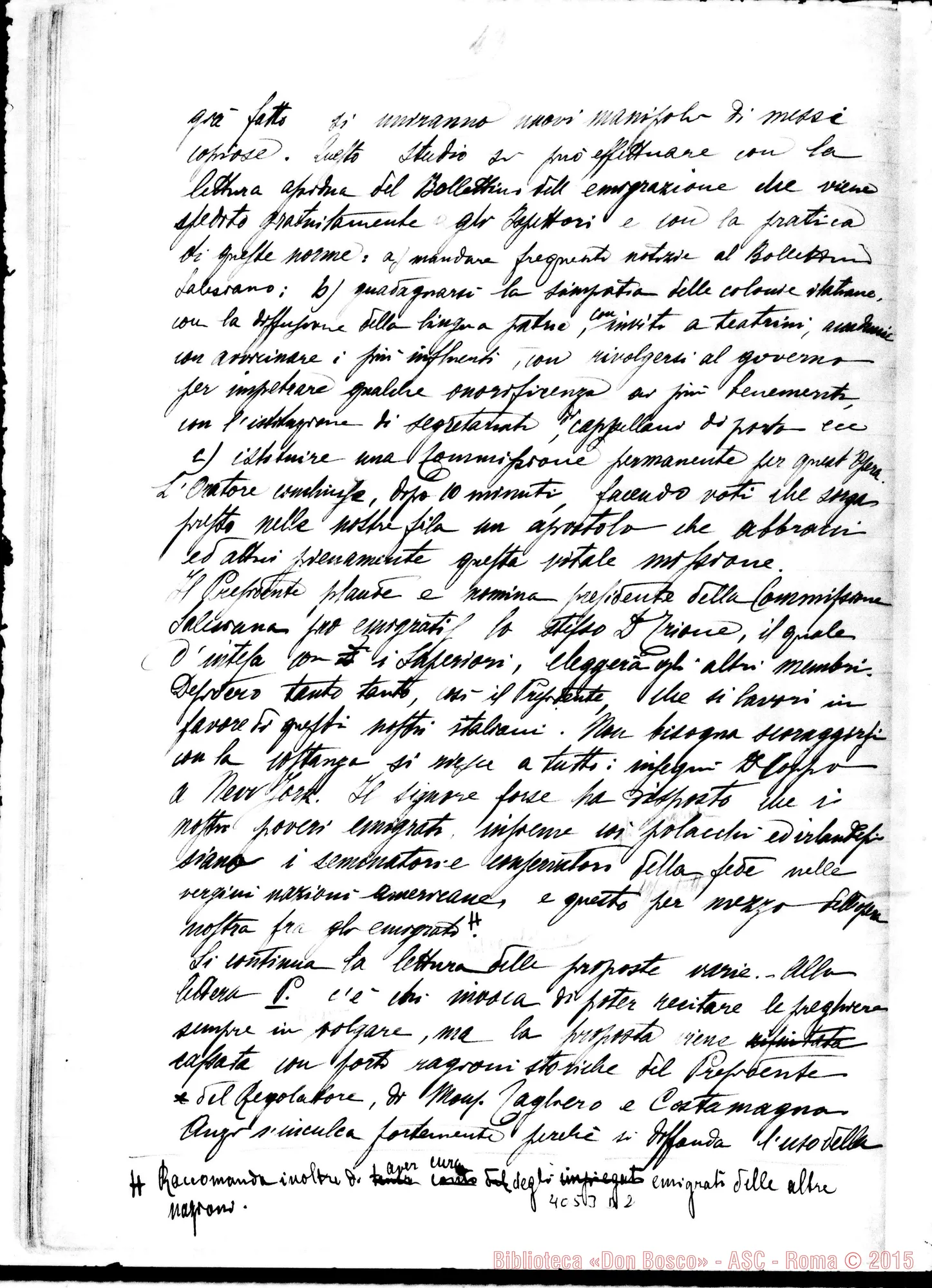 Fotogramma D 2 — Processi verbali del X Capitolo generale, elaborato da D. Anzini, con firme dei Capitolari