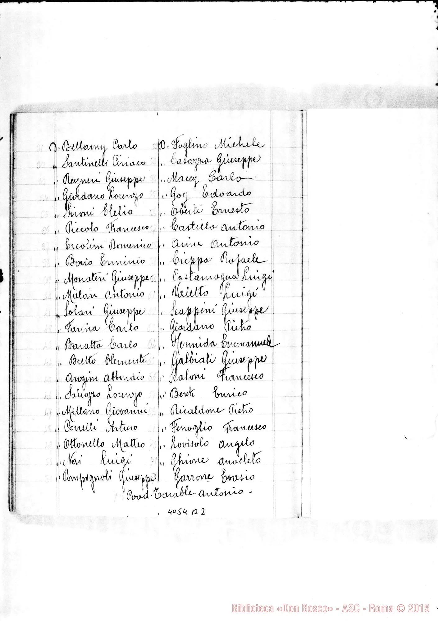 Fotogramma B 2 — Verbale del X Capitolo Generale. Due quaderni di D. Rayneri