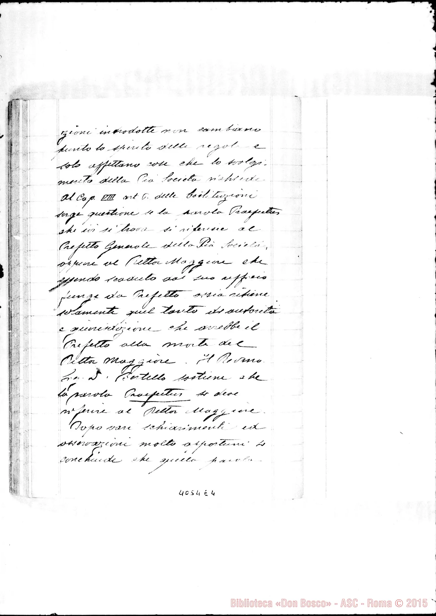 Fotogramma E 4 — Verbale del X Capitolo Generale. Due quaderni di D. Rayneri