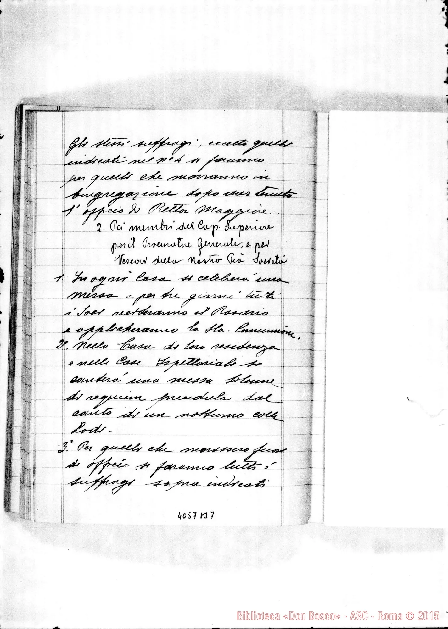Fotogramma B 7 — Verbale del X Capitolo Generale. Due quaderni di D. Rayneri