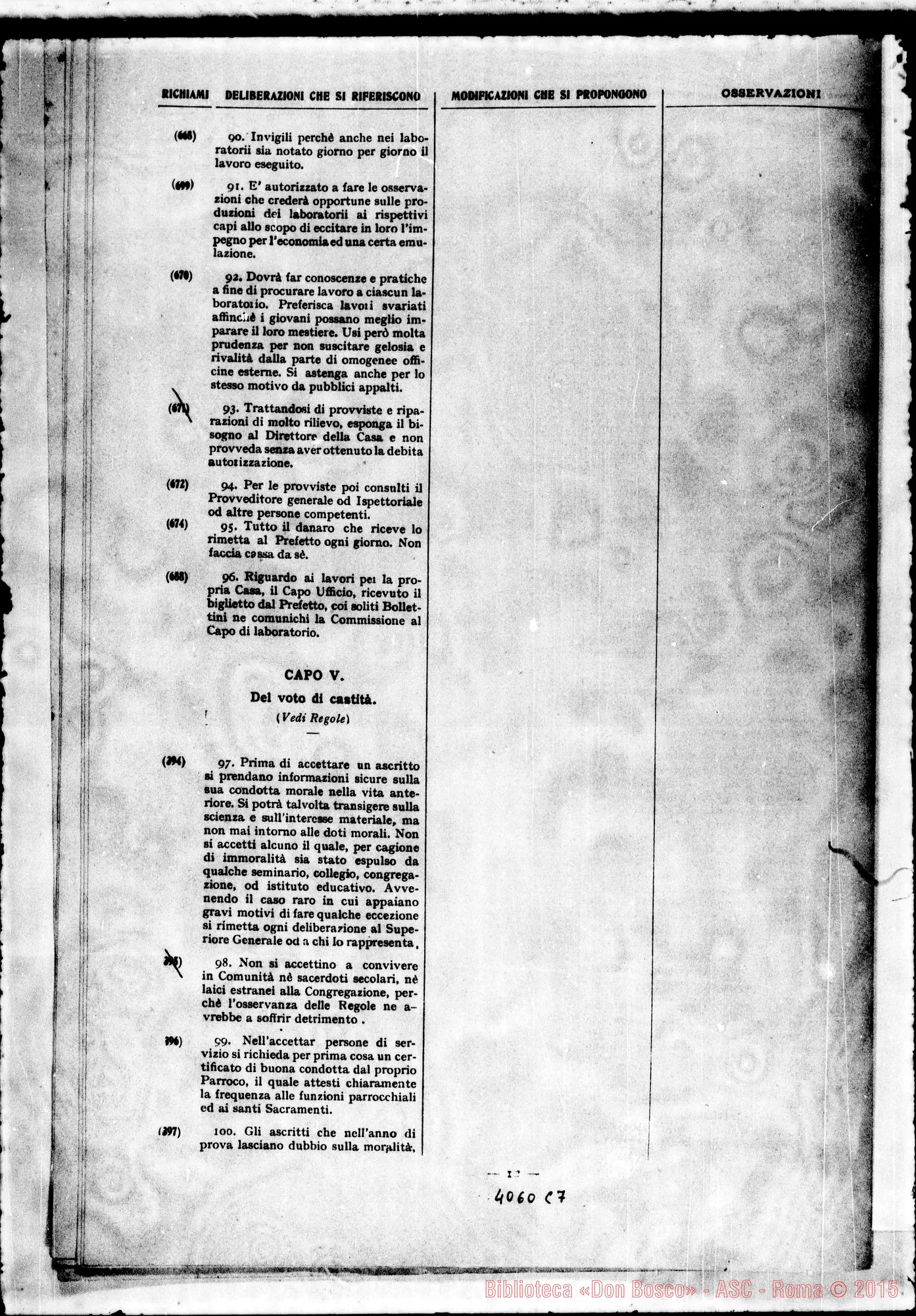 Fotogramma C 7 — Relazione al Capitolo Generale. Stampato