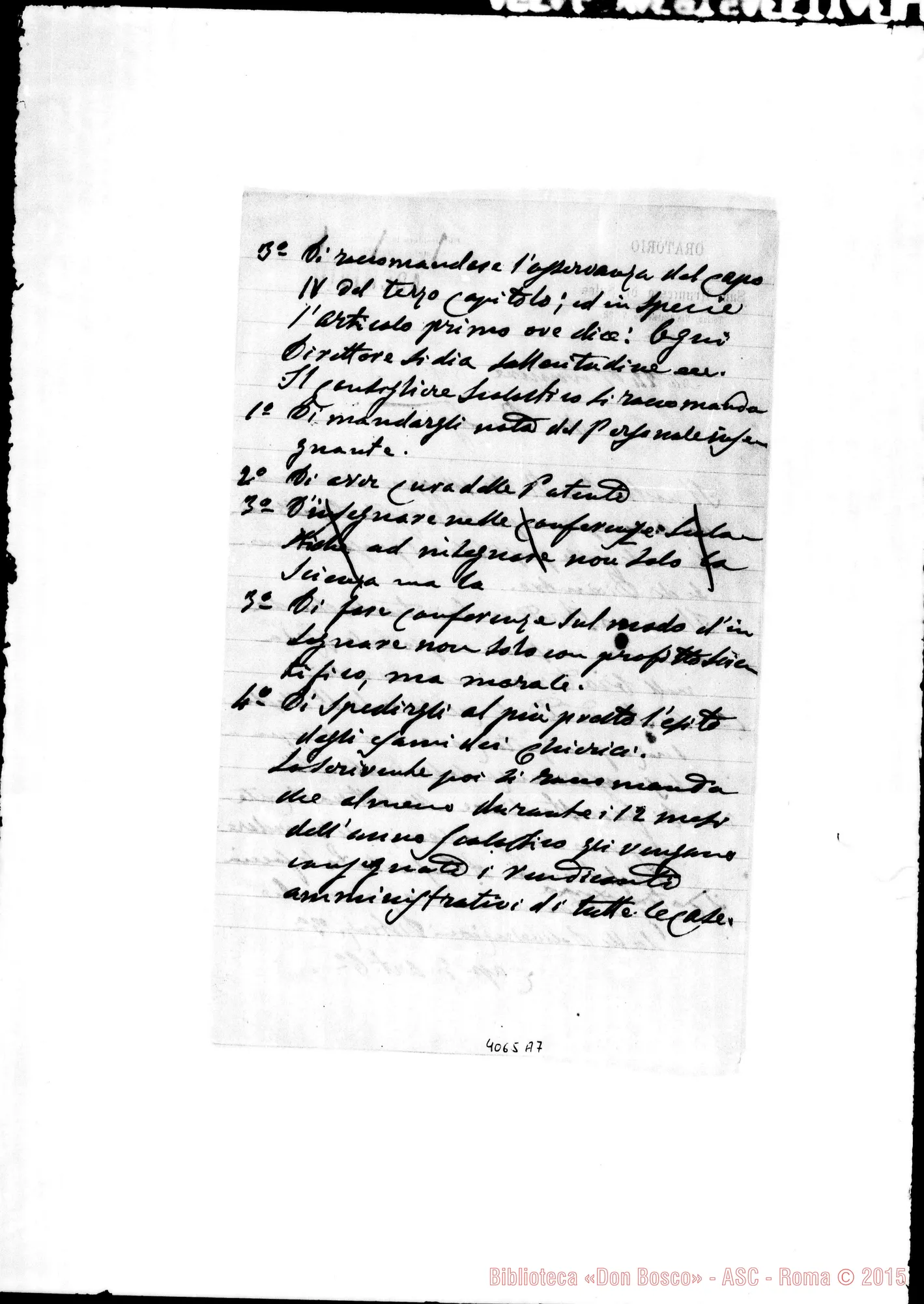 Fotogramma A 7 — Anno 1891: Circolari di Don Belmonte, dei mesi di gennaio, febbraio, marzo, aprile, giugno (3), luglio, novembre (2), dicembre. Ms.