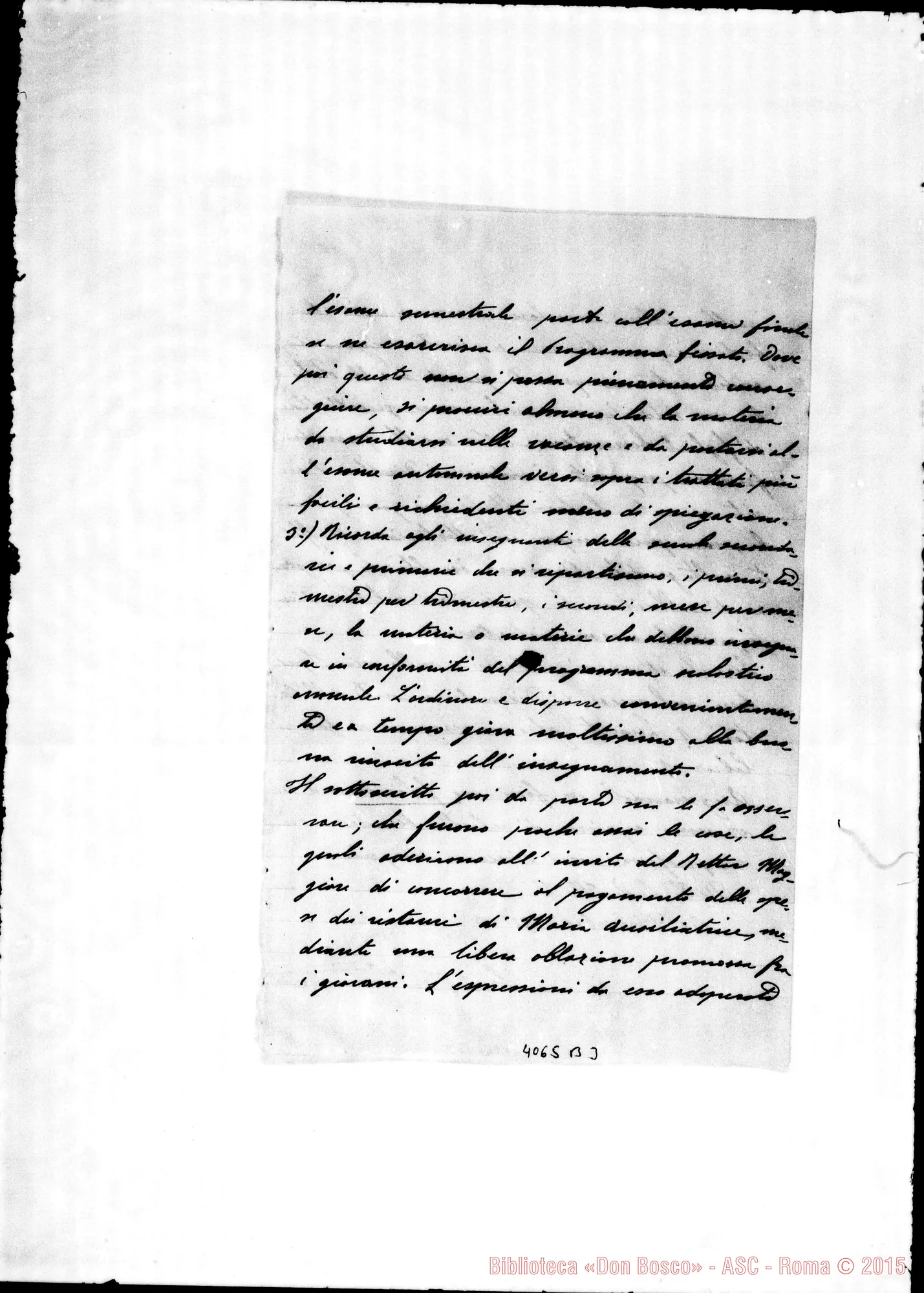 Fotogramma B 3 — Anno 1891: Circolari di Don Belmonte, dei mesi di gennaio, febbraio, marzo, aprile, giugno (3), luglio, novembre (2), dicembre. Ms.