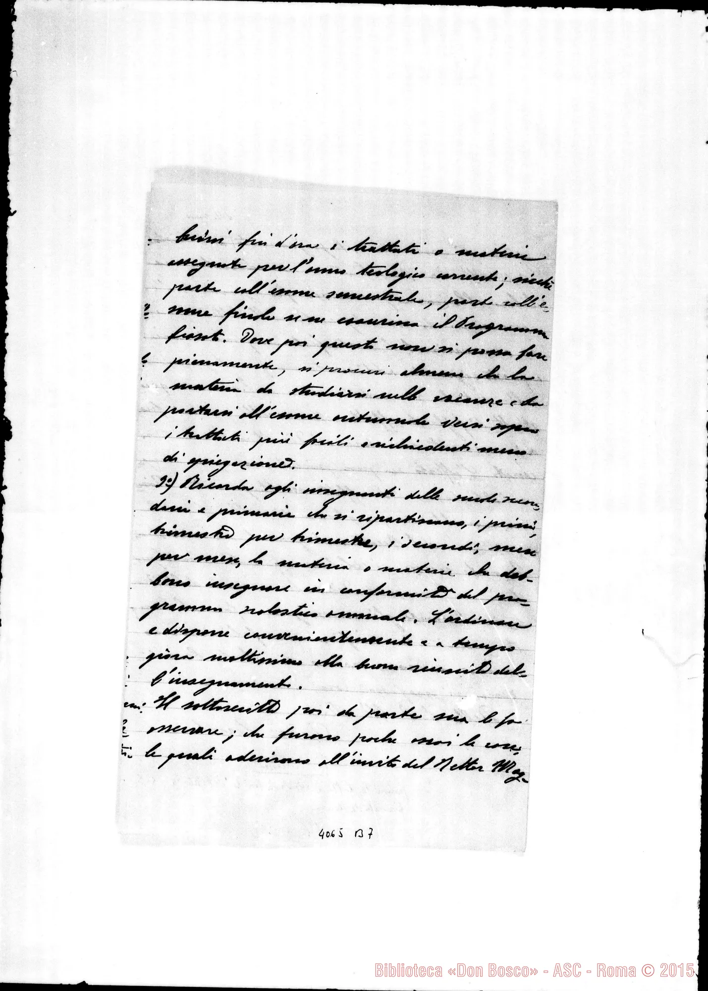 Fotogramma B 7 — Anno 1892: Circolari di D. Belmonte dei mesi di gennaio, febbraio, marzo (2), maggio (2), giugno, luglio, novembre, dicembre. Ms.