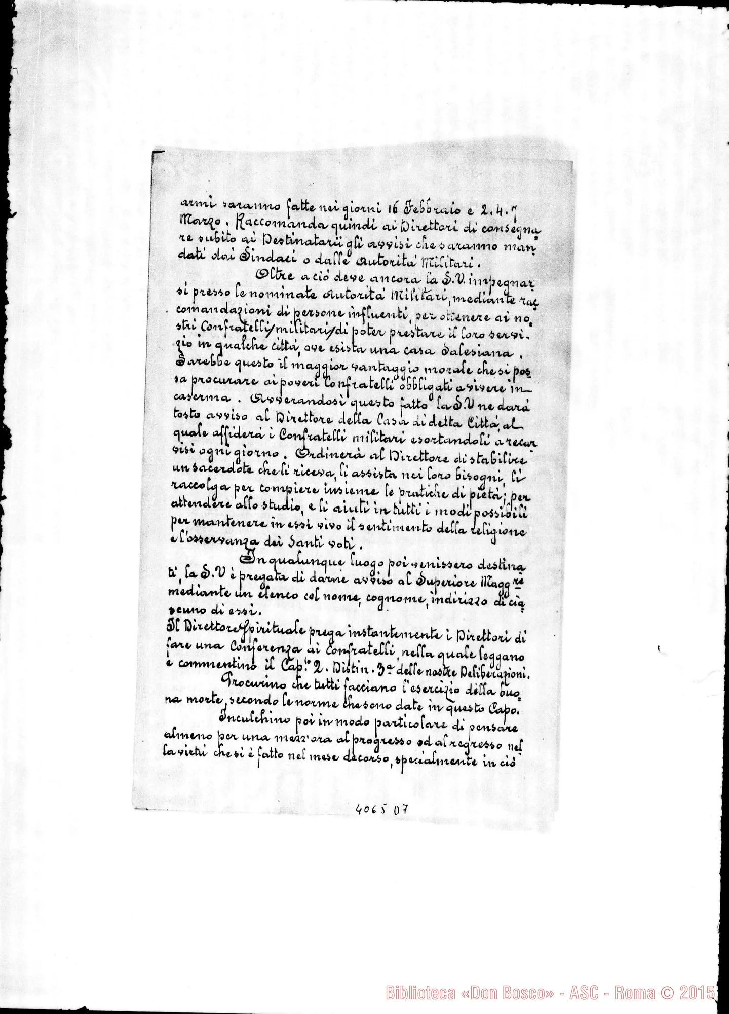 Fotogramma D 7 — Anno 1893: Circolari di D. Belmonte dei mesi di gennaio, febbraio, aprile (2), maggio, giugno, agosto, ottobre, novembre, dicembre (2, una di D. Albera). Ms. e Omeotipia