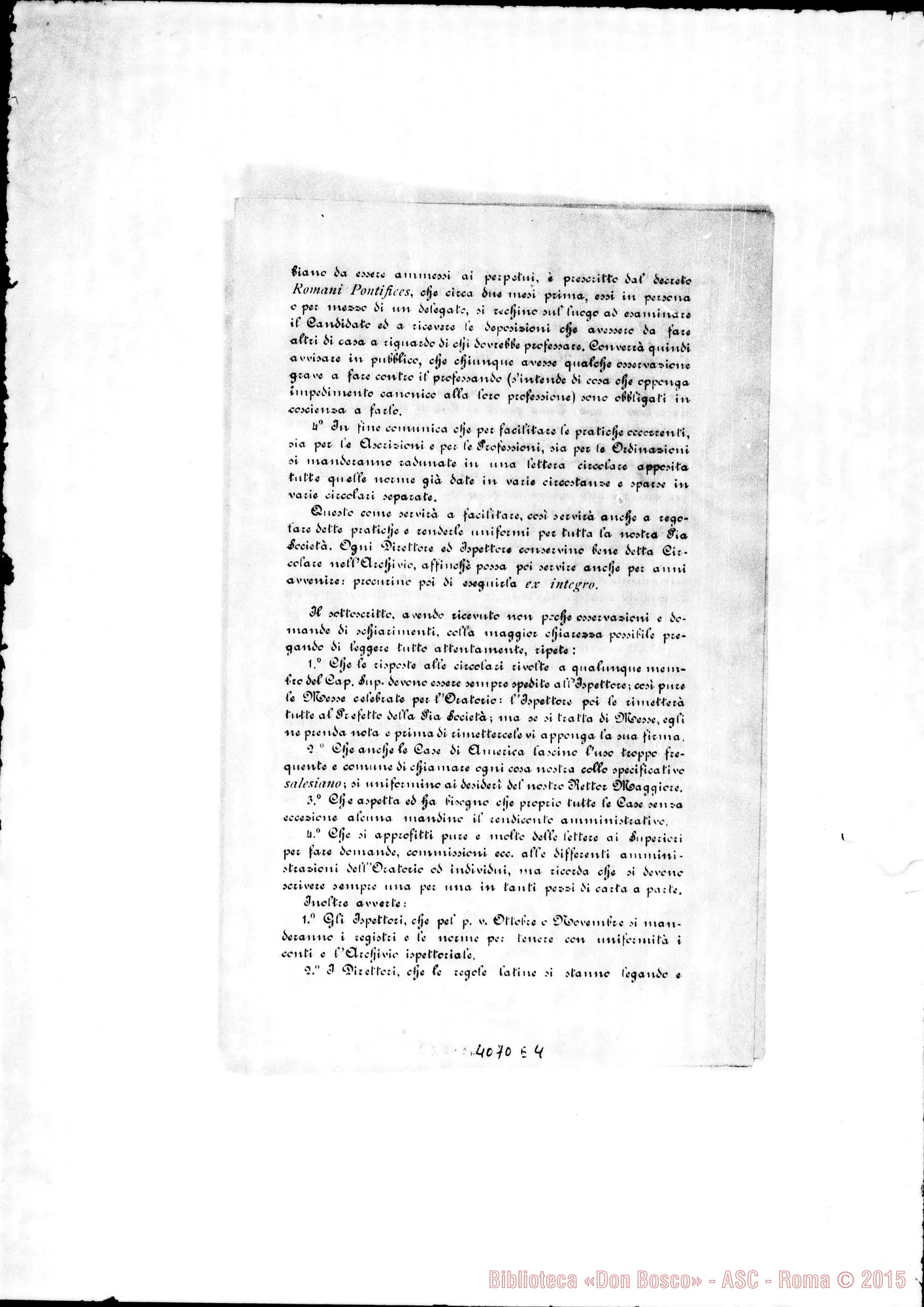 Fotogramma E 4 — Anno 1902: Circolari di Don Rinaldi dei mesi di gennaio, febbraio, marzo, aprile, maggio, giugno (2), luglio, settembre, ottobre, novembre, dicembre. Stampate