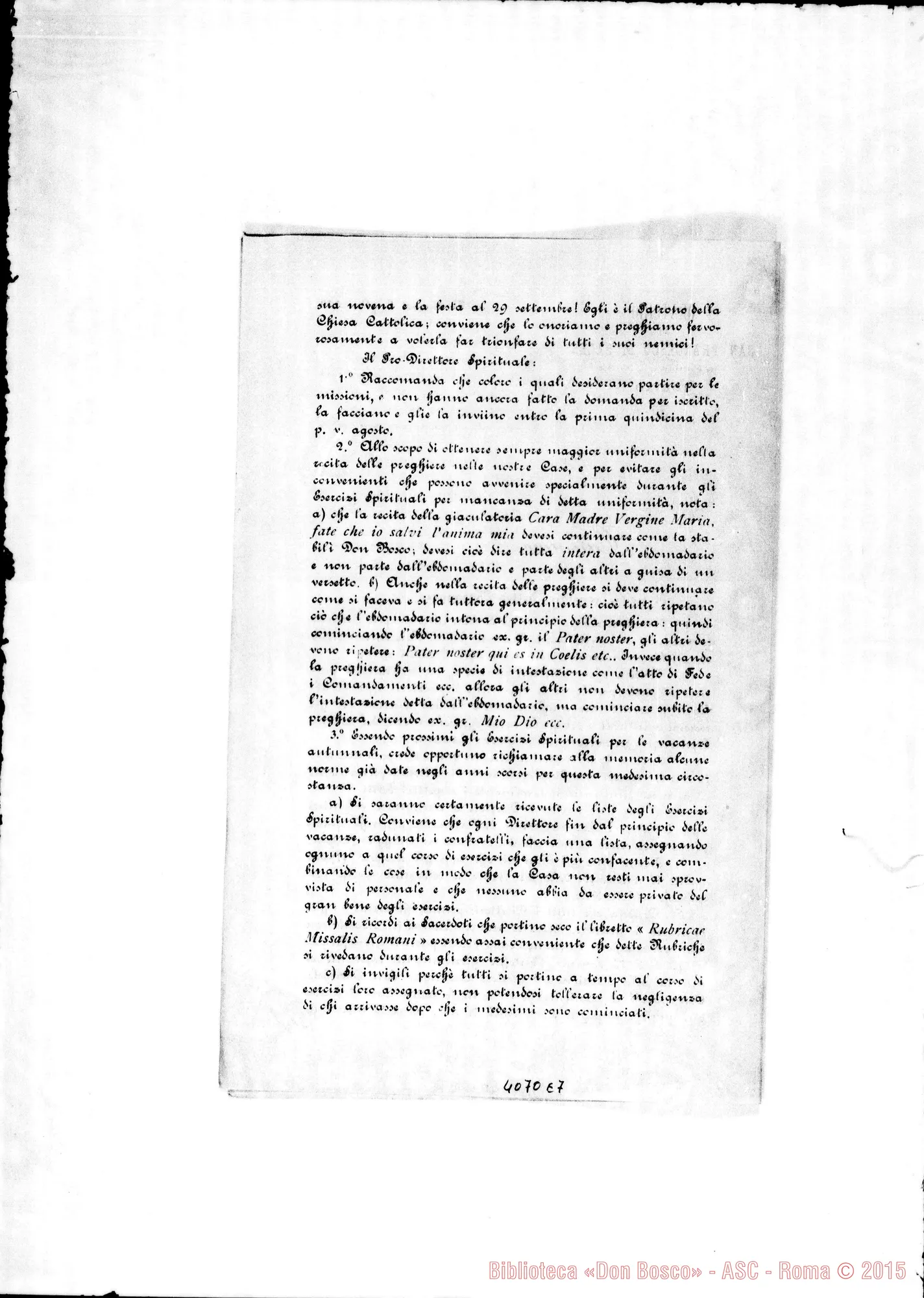 Fotogramma E 7 — Anno 1902: Circolari di Don Rinaldi dei mesi di gennaio, febbraio, marzo, aprile, maggio, giugno (2), luglio, settembre, ottobre, novembre, dicembre. Stampate