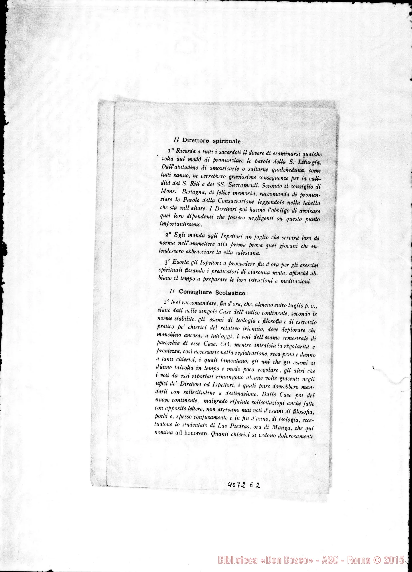Fotogramma E 2 — Anno 1905: Circolari di Don Rinaldi dei mesi di gennaio, febbraio, marzo (D. Rua), aprile (D. Rua), maggio, giugno, luglio, settembre, ottobre, novembre, dicembre
