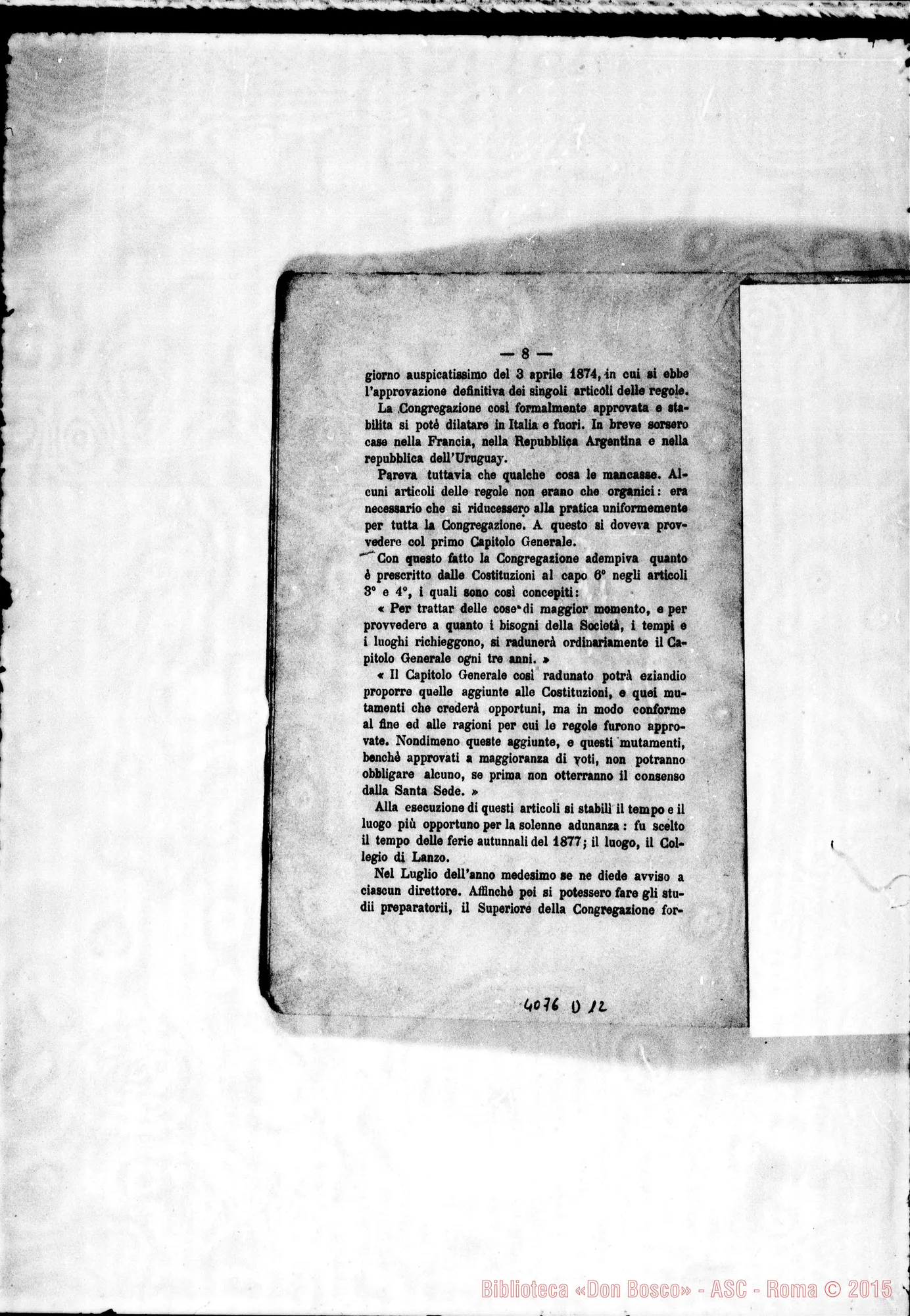 Fotogramma D 12 — Introduzione