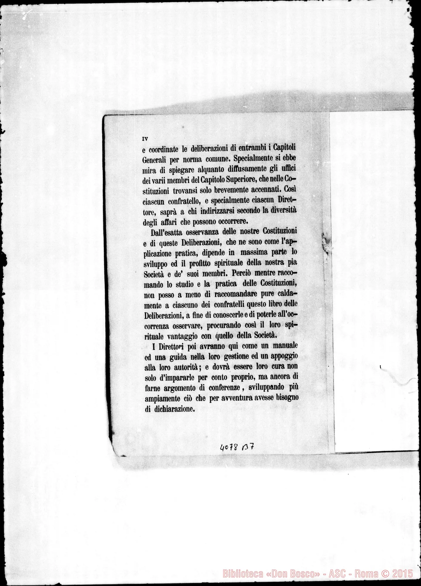 Fotogramma B 7 — Cap. Generale II (1880): Lett. di D. Bosco ai «Carissimi Figli»