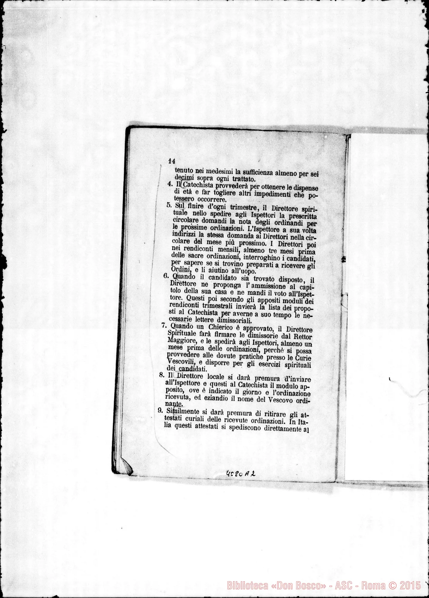 Fotogramma A 2 — - Delle Sacre Ordinazioni (norme)