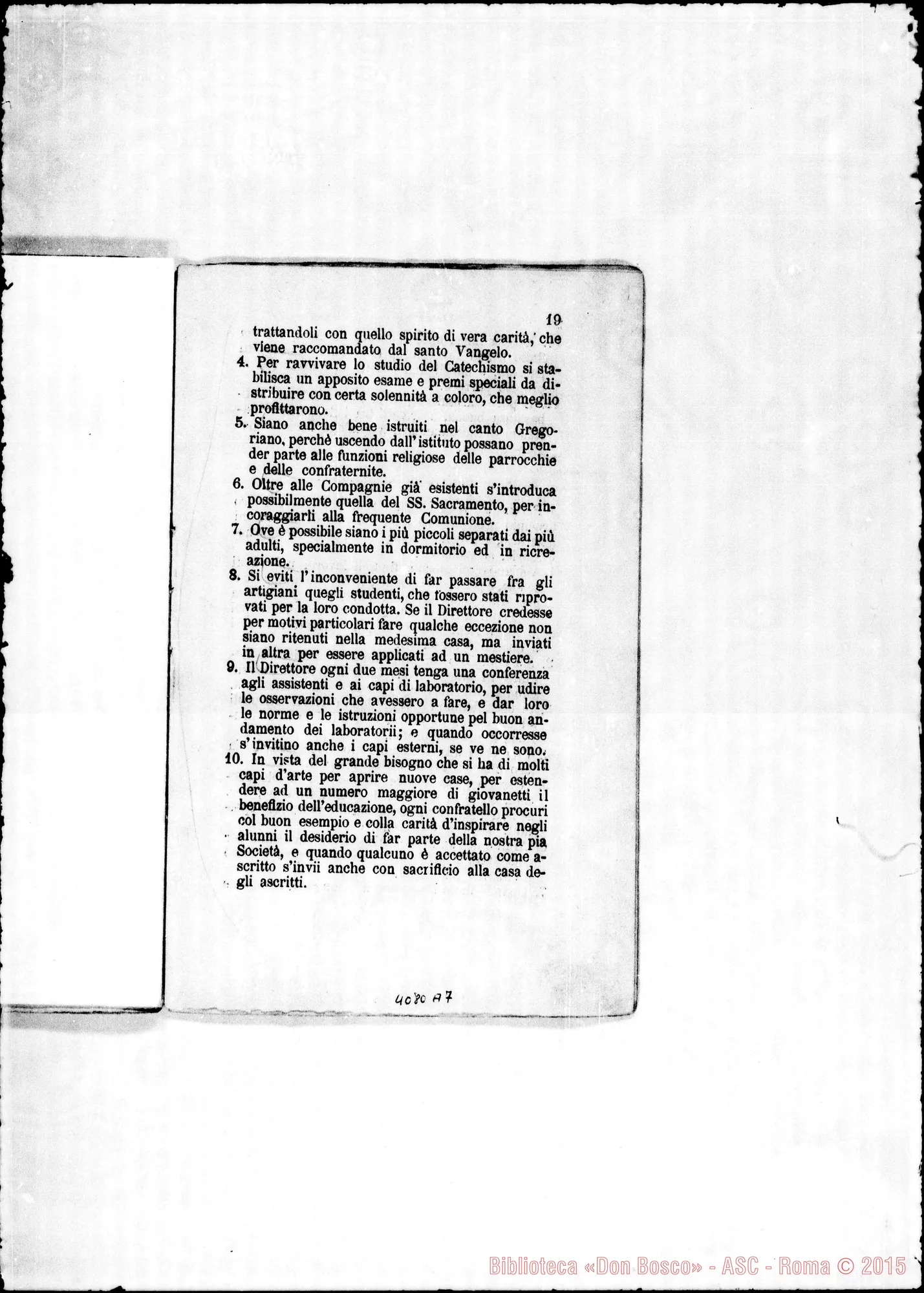 Fotogramma A 7 — - Dello Spirito Religioso E delle Vocazioni