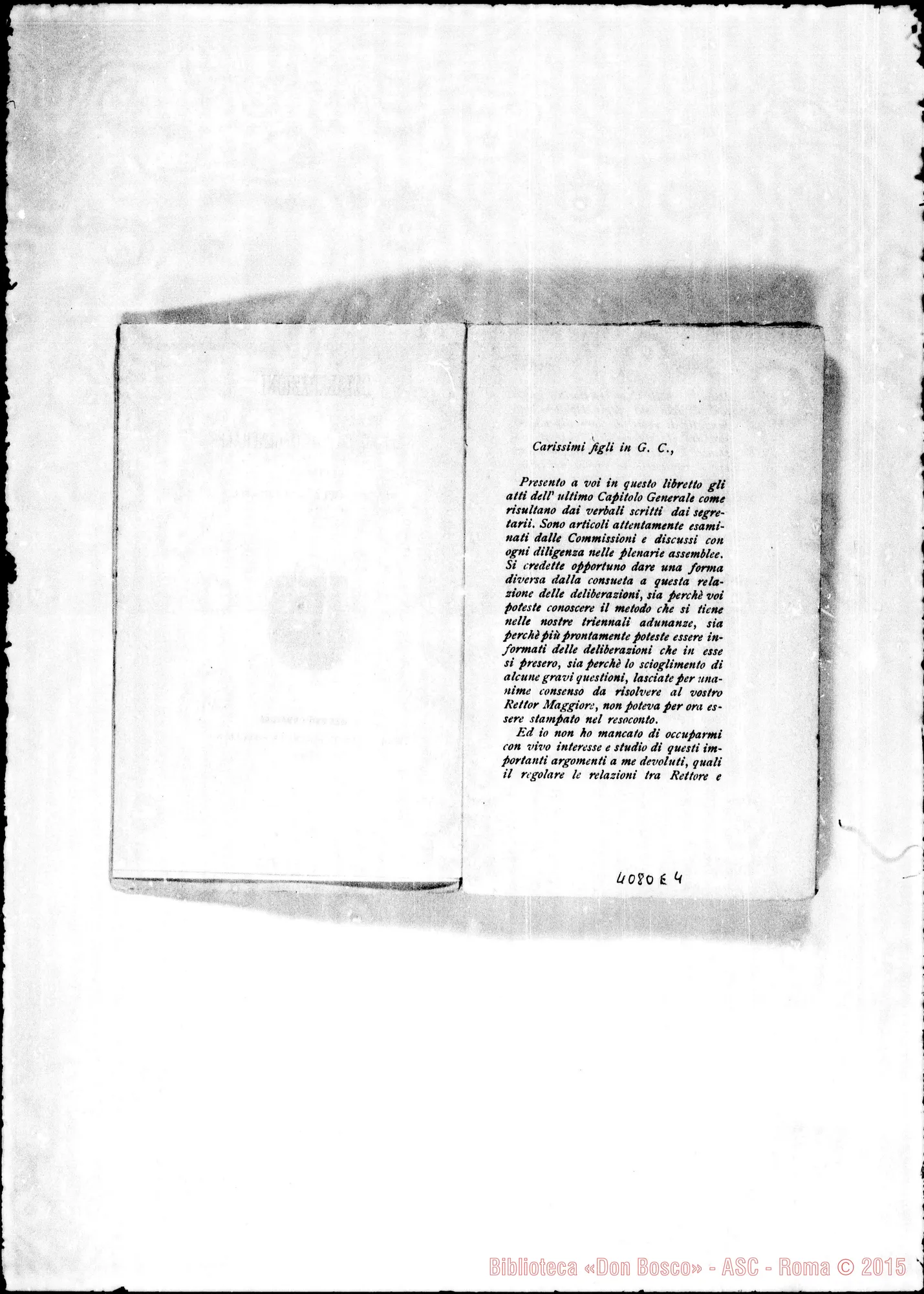 Fotogramma E 4 — Cap. Generale VII (1896): Lettera di D. Rua A «Carissimi figli»