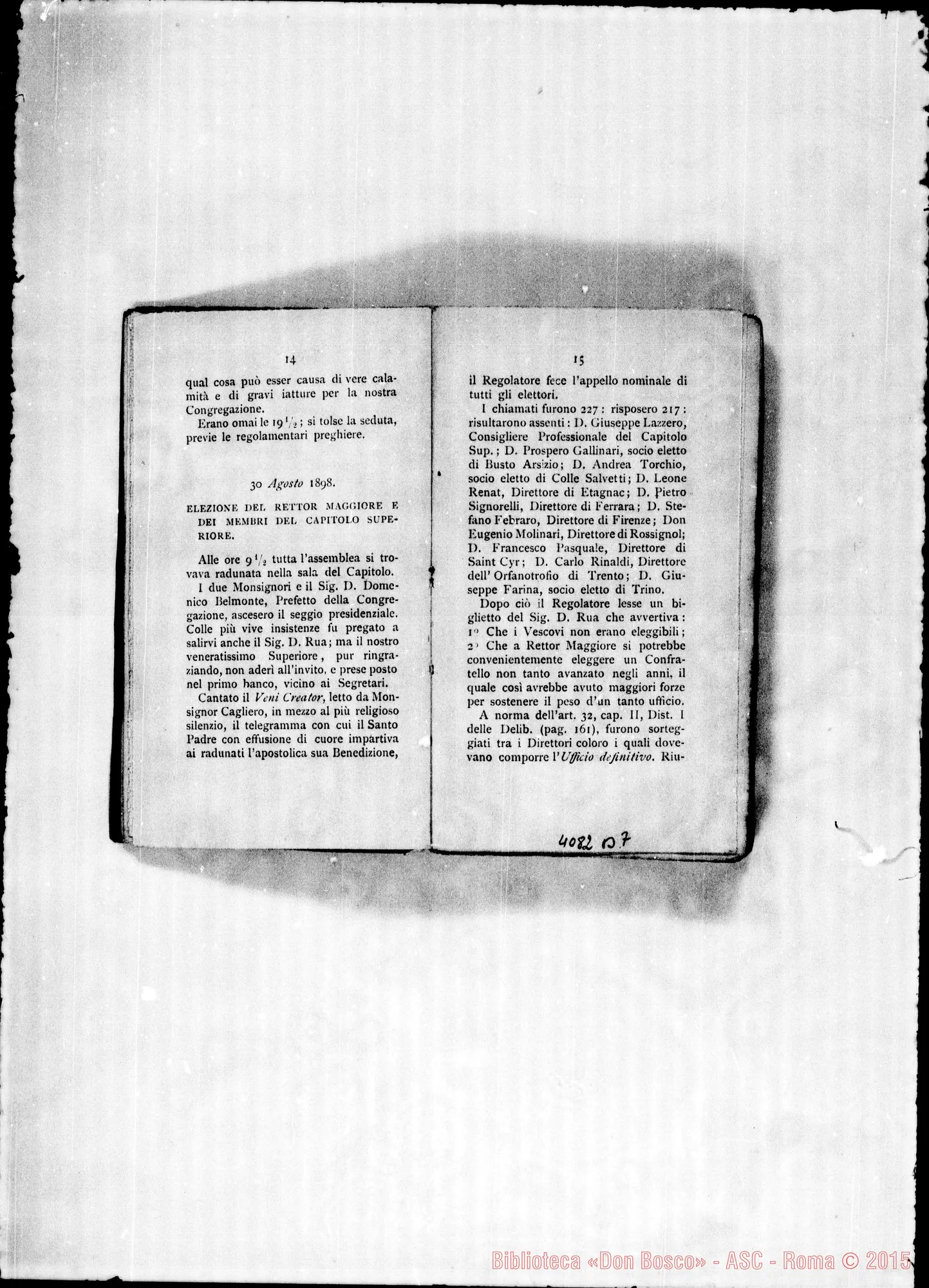 Fotogramma B 7 — Atti del Capitolo Generale