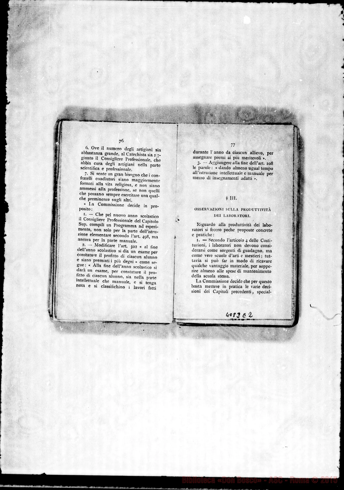 Fotogramma E 2 — Deliberazioni