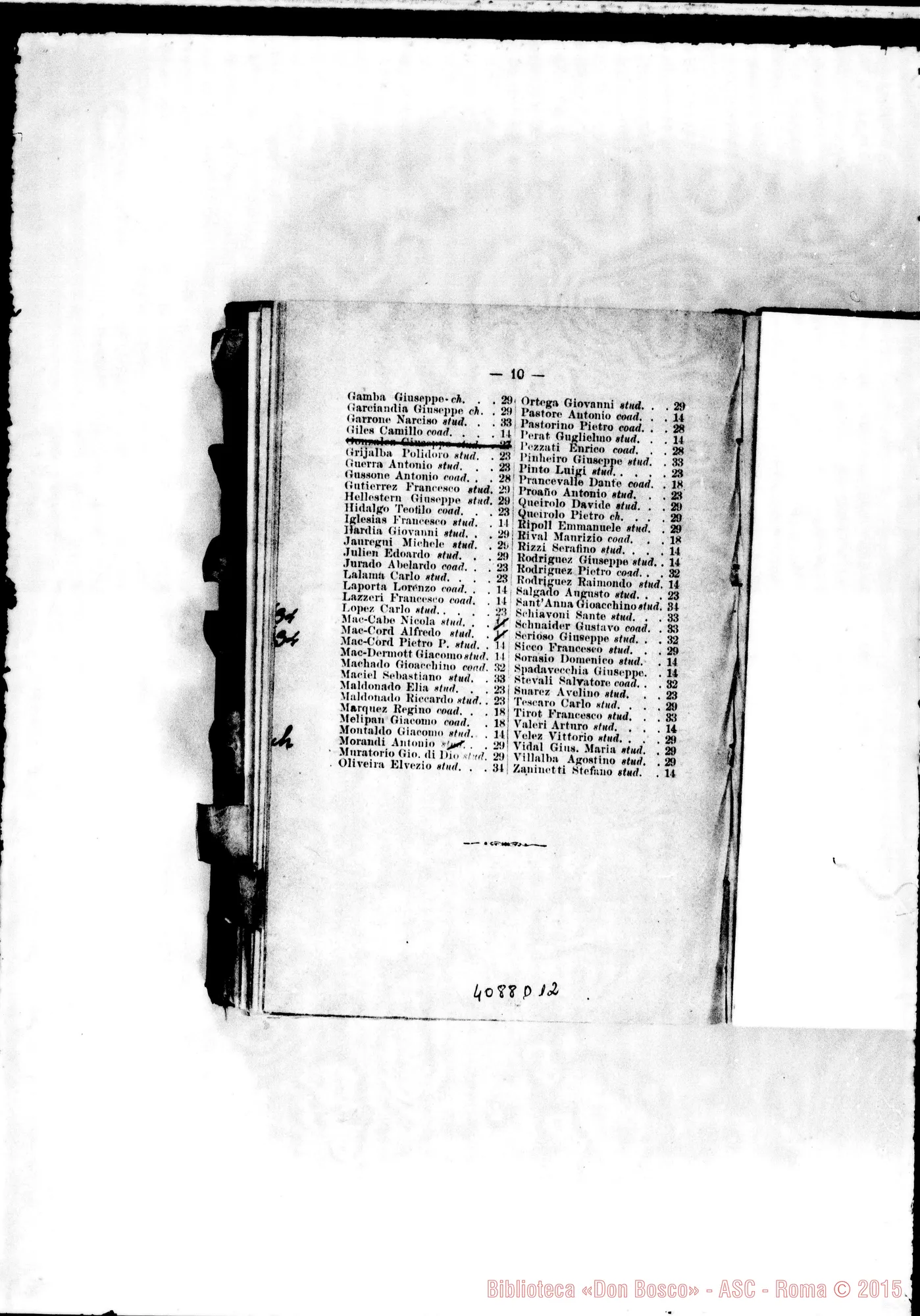 Fotogramma D 12 — America