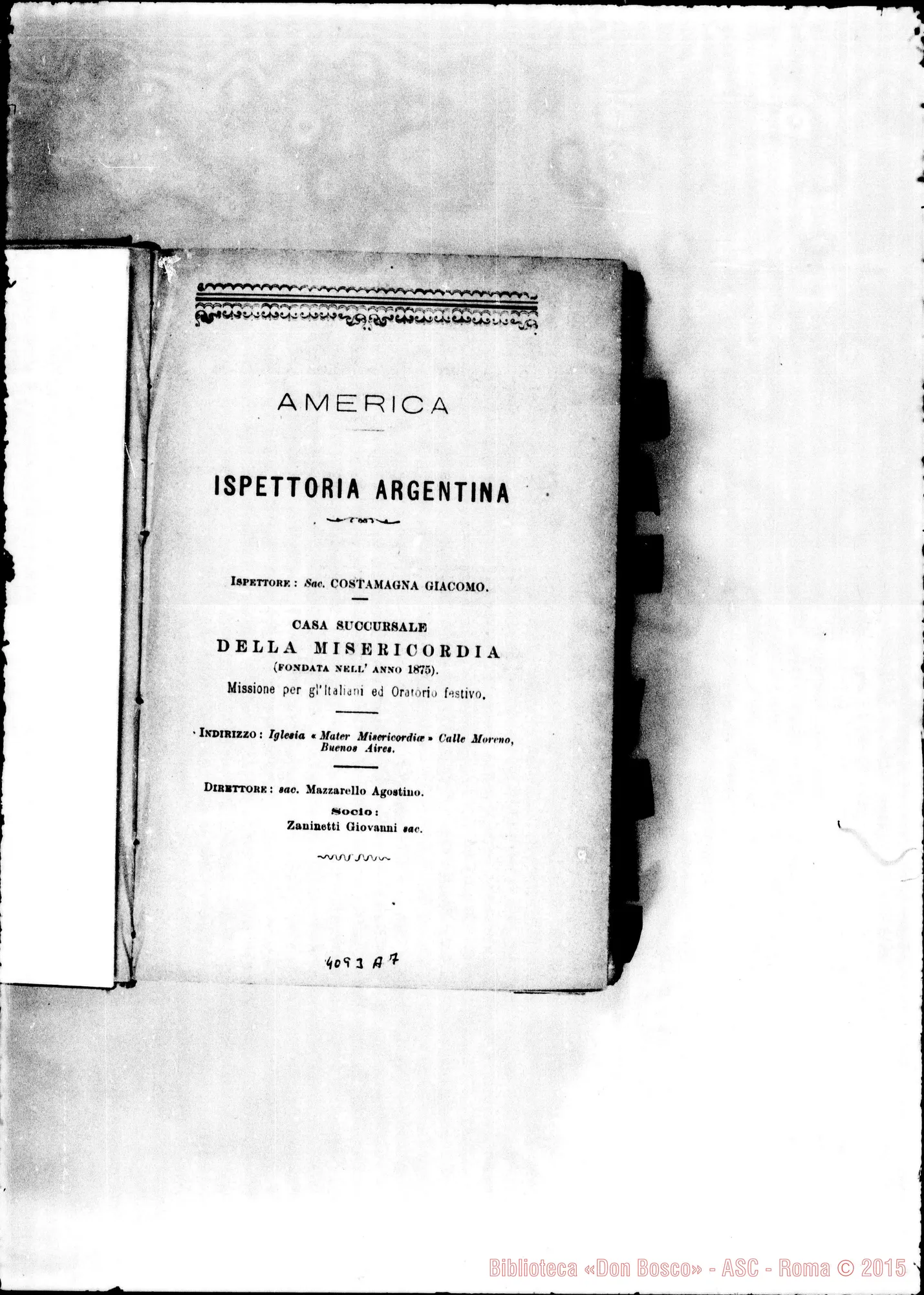 Fotogramma A 7 — America