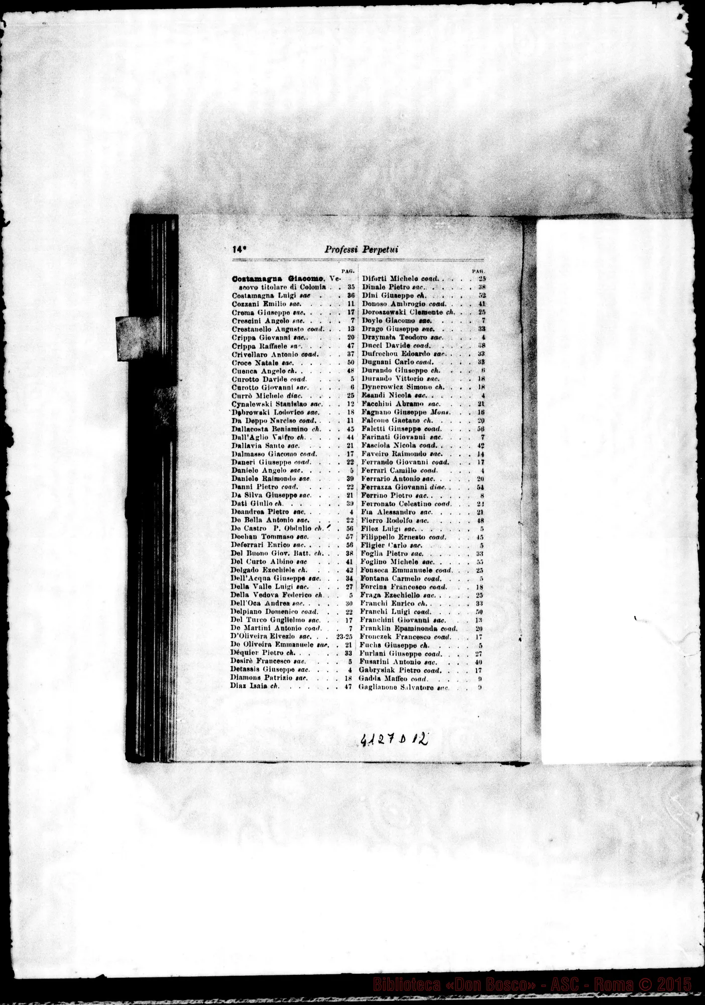 Fotogramma D 12 — America