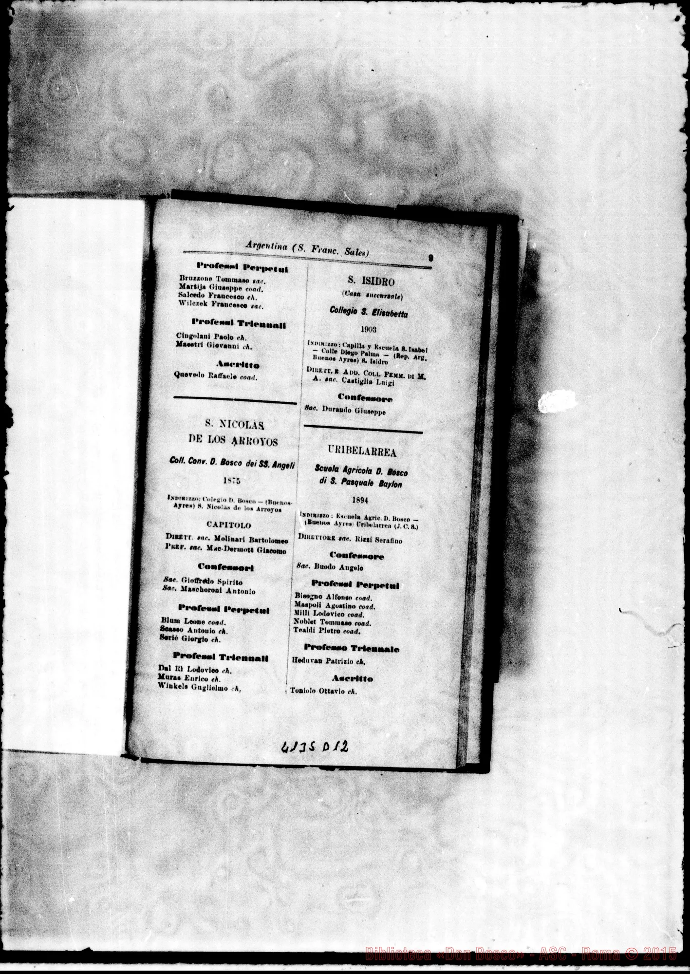 Fotogramma D 12 — America
