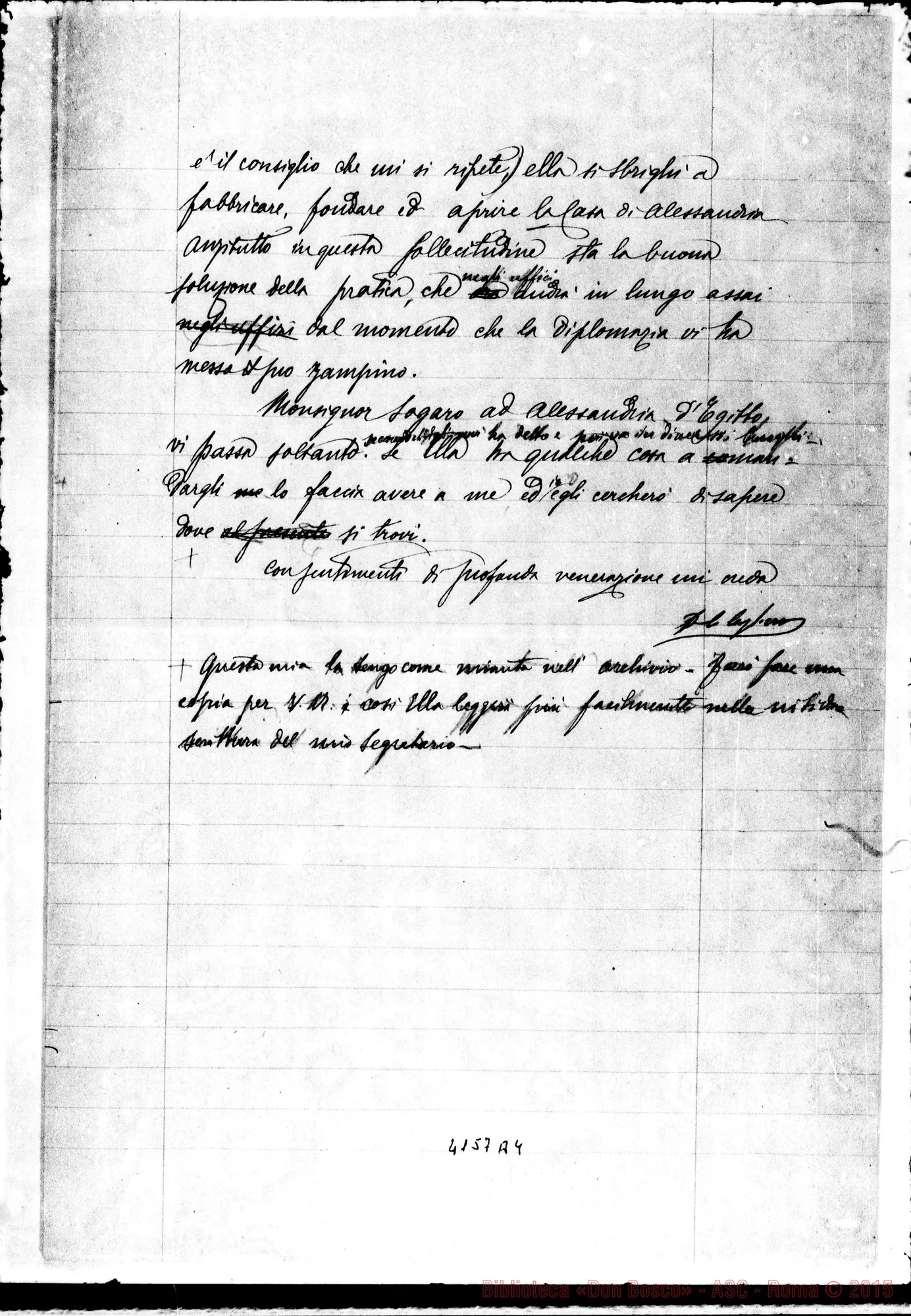 Fotogramma A 4 — D. Cesare Cagliero-D. Rua. Roma, 24-03-1896. Copia