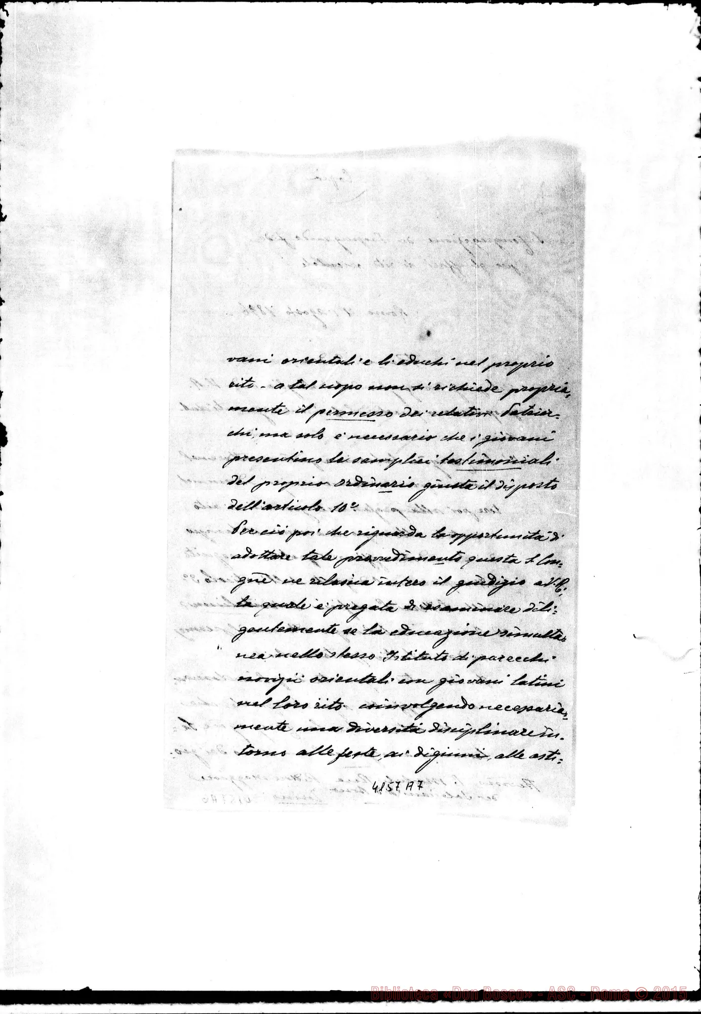 Fotogramma A 7 — Card. Ledóchowski, pref. di Prop. Fide-D. Rua. Roma, 1-08-1896. Copia