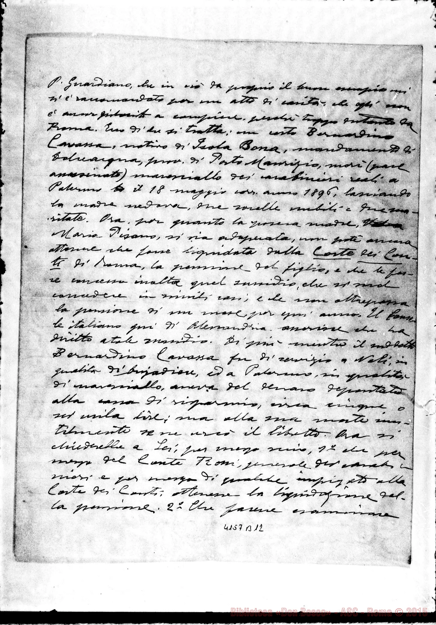 Fotogramma B 12 — D. Angelo Festa-D. Cesare Cagliero. Alessandria, 2-12-1896