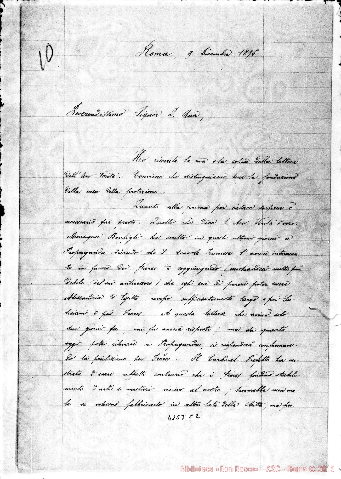 Fotogramma C 2 — D. Cagliero C.-D. Rua. Roma, 9-12-1896. Copia