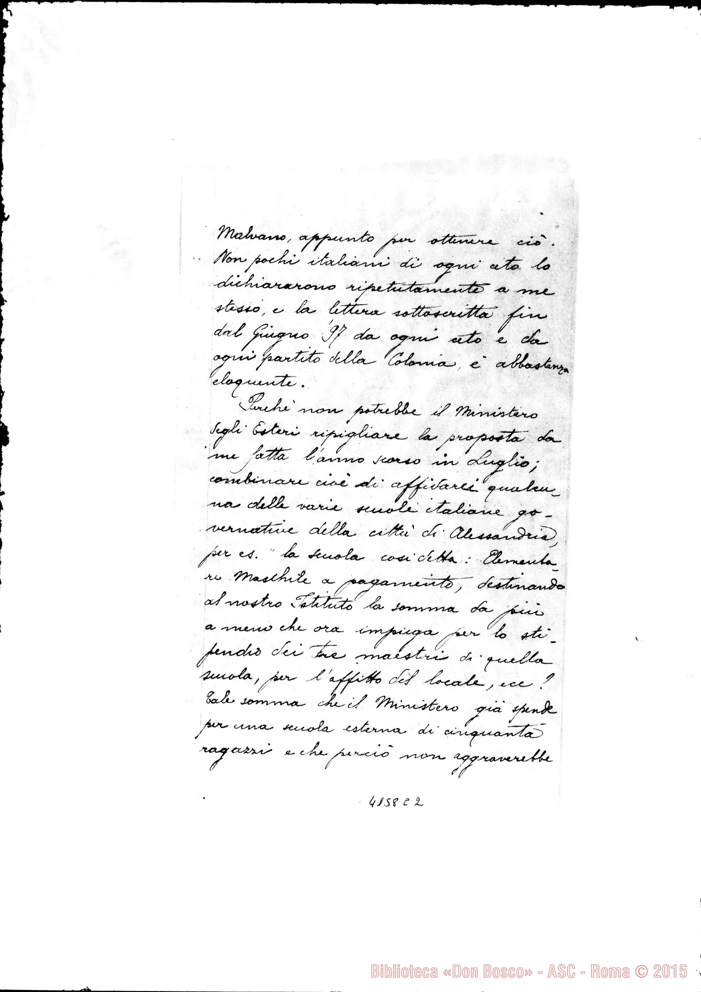 Fotogramma C 2 — Don Angelo Festa-On. Fusinato, sotto-segr. di Stato. Alessandria, 28-06-1899