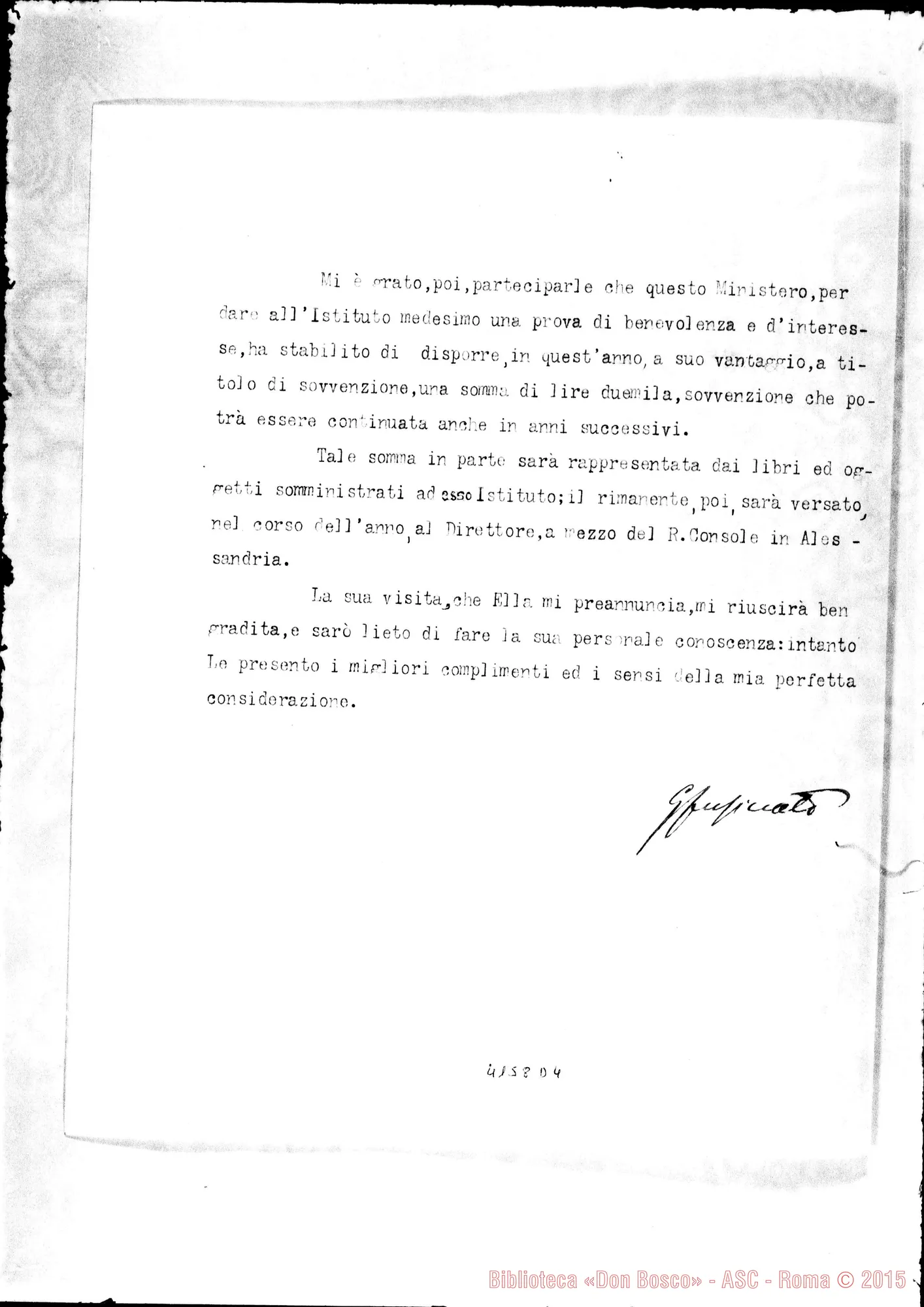 Fotogramma D 4 — On. Fusinato-Don Cagliero C. Roma, 20-09-1899