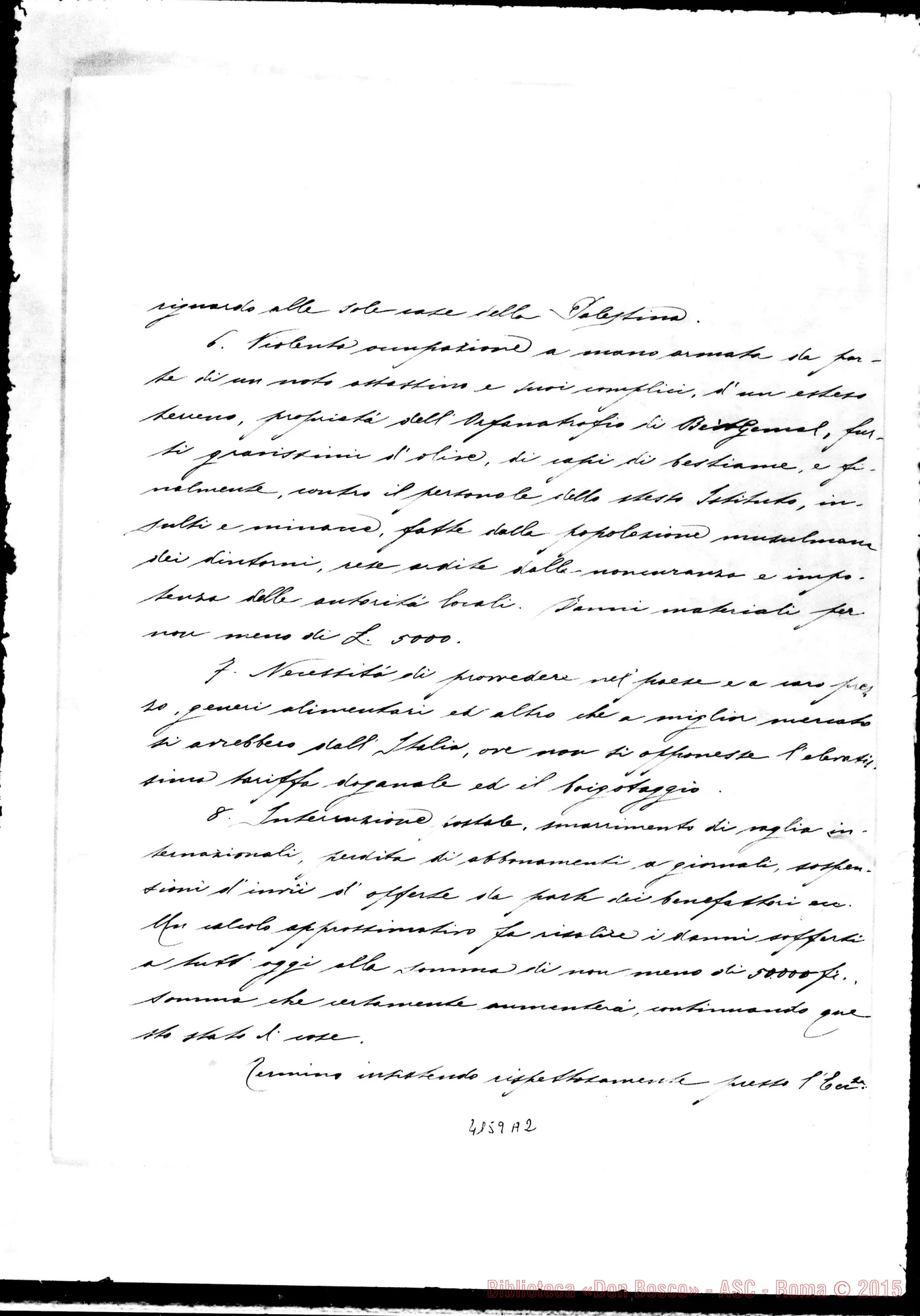 Fotogramma A 2 — Don Luigi Sutera-Eccellenza. Betlemme, 22-12-1911 Betlemme: Ispett. Medio Oriente. Cfr. anche 3190 C2