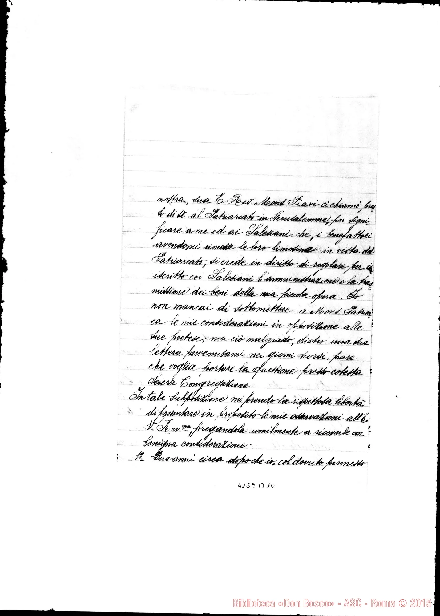 Fotogramma B 10 — Don Belloni-Card. Simeoni. Betiemme, 14-07-1891. Copia