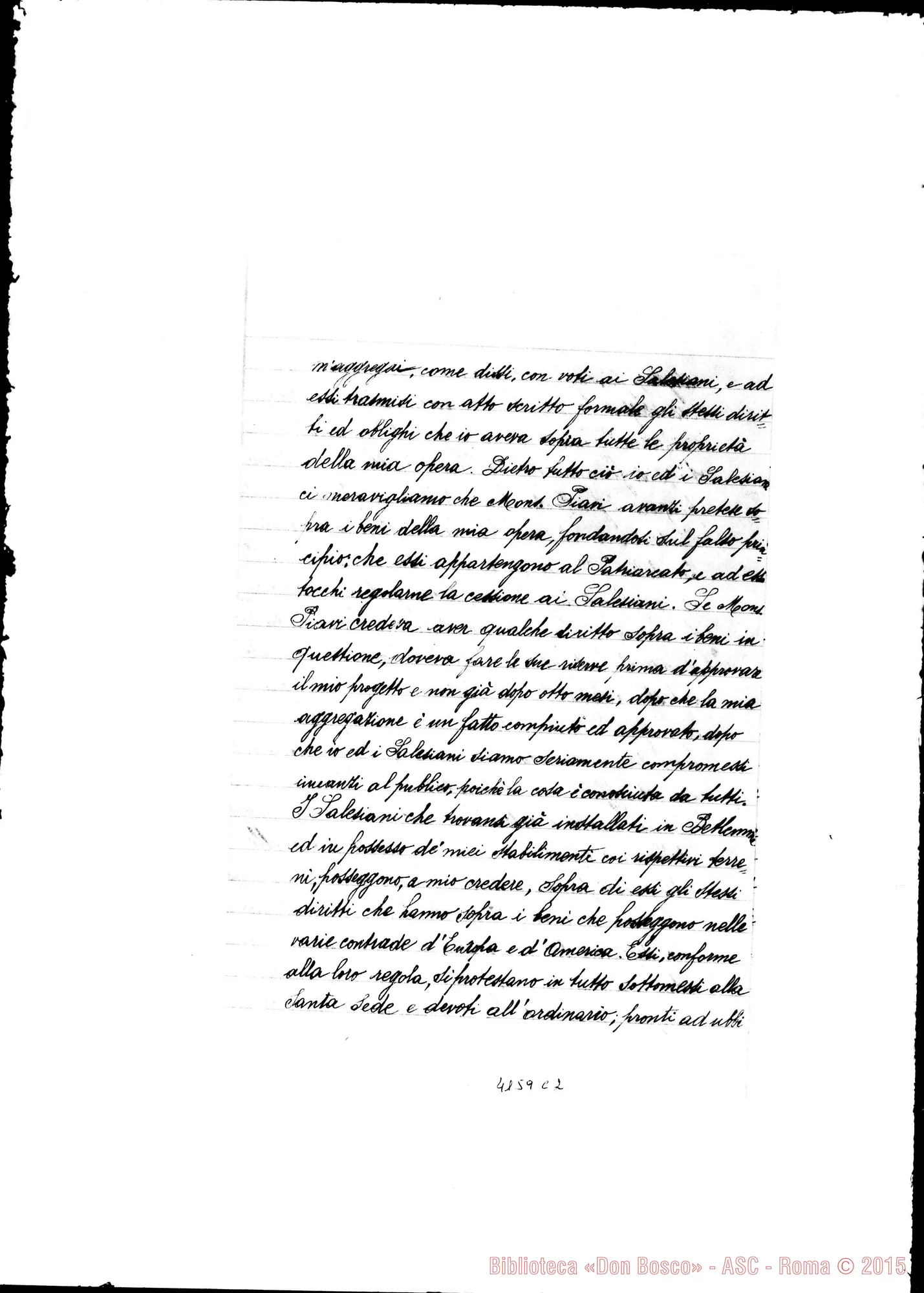 Fotogramma C 2 — Don Belloni-Card. Simeoni. Betiemme, 14-07-1891. Copia