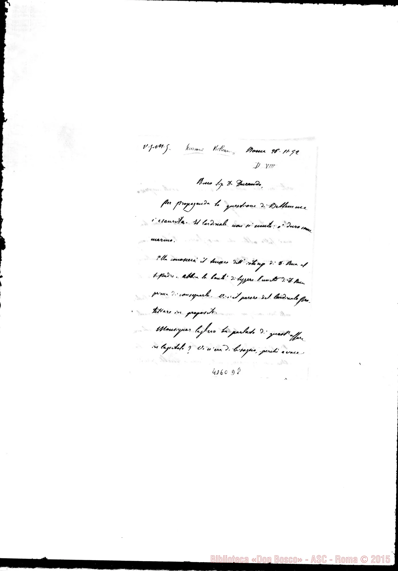 Fotogramma D 8 — Don Cagliero C.-Don Durando. Roma, 26-11-1892