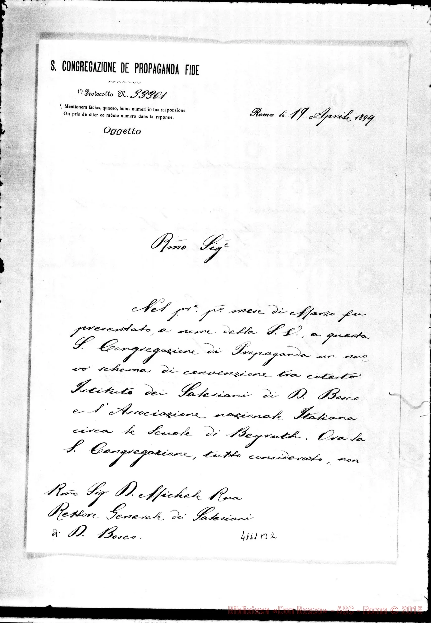 Fotogramma B 2 — Card. Lédochowski-Don Rua. Roma, 19-04-1899