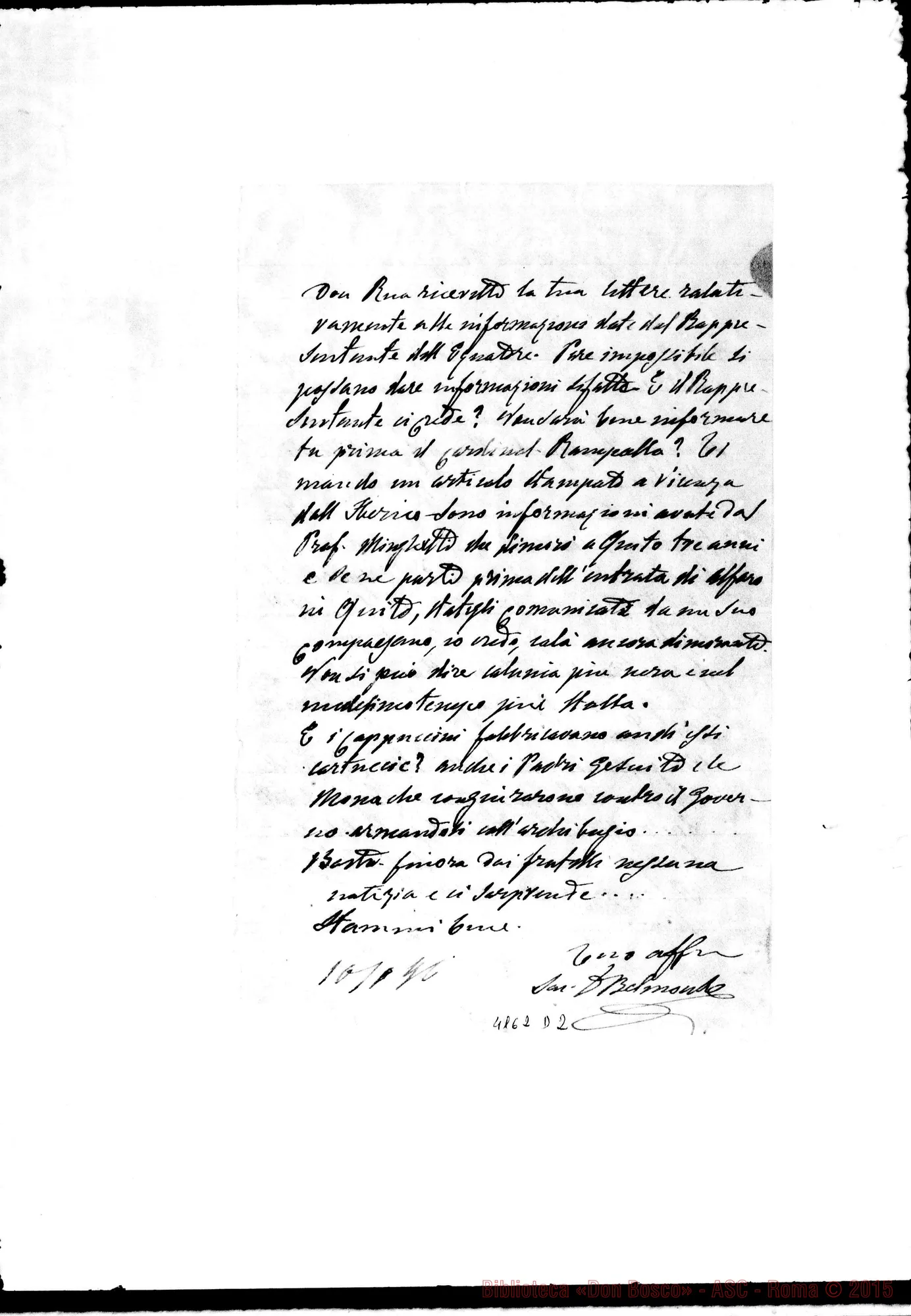 Fotogramma D 2 — Don Belmonte-Don Cagliero C., nel 1896
