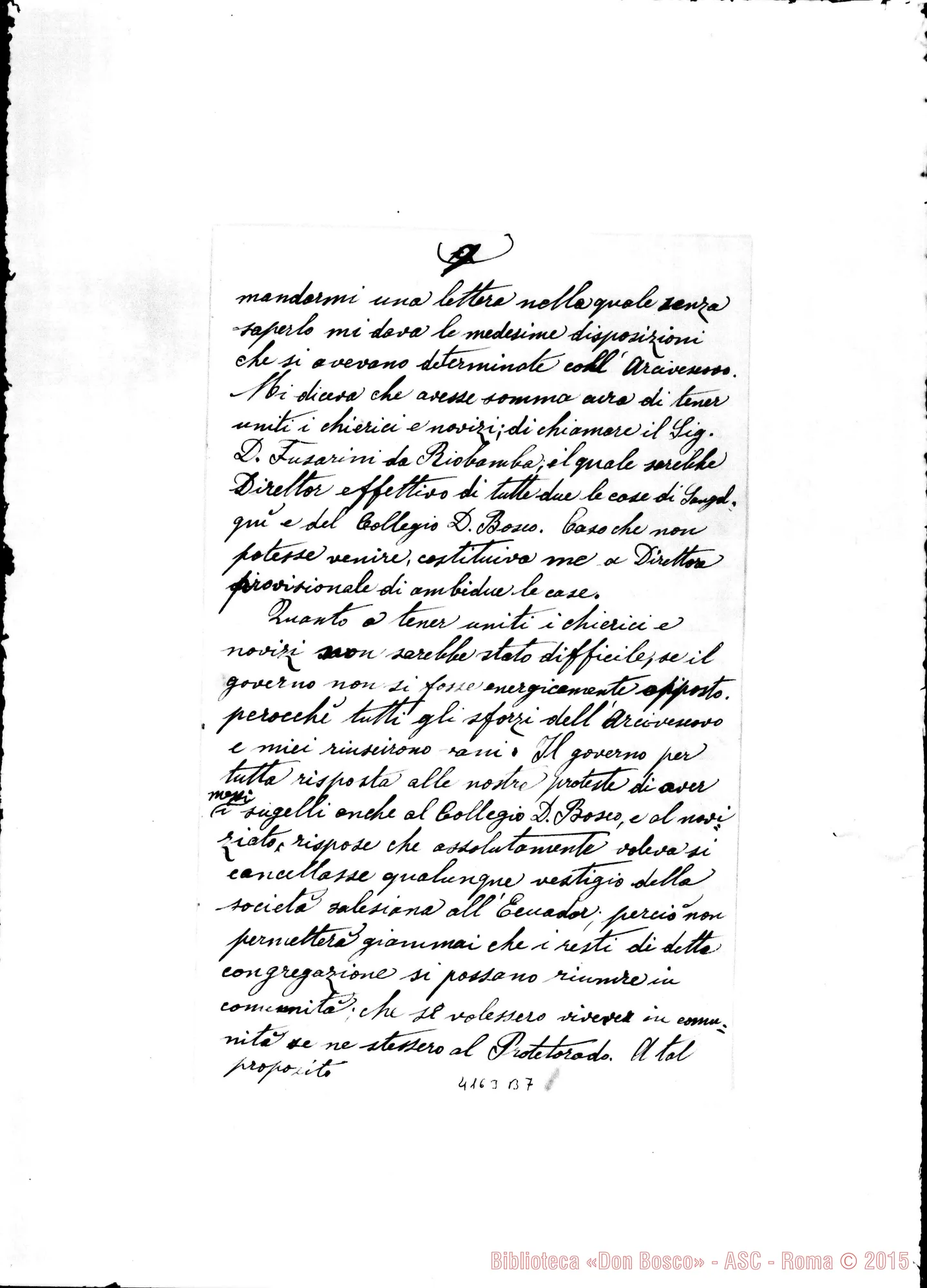 Fotogramma B 7 — Giacinto Pancheri, coad.-Don Rua. Quito, 31-08-1896