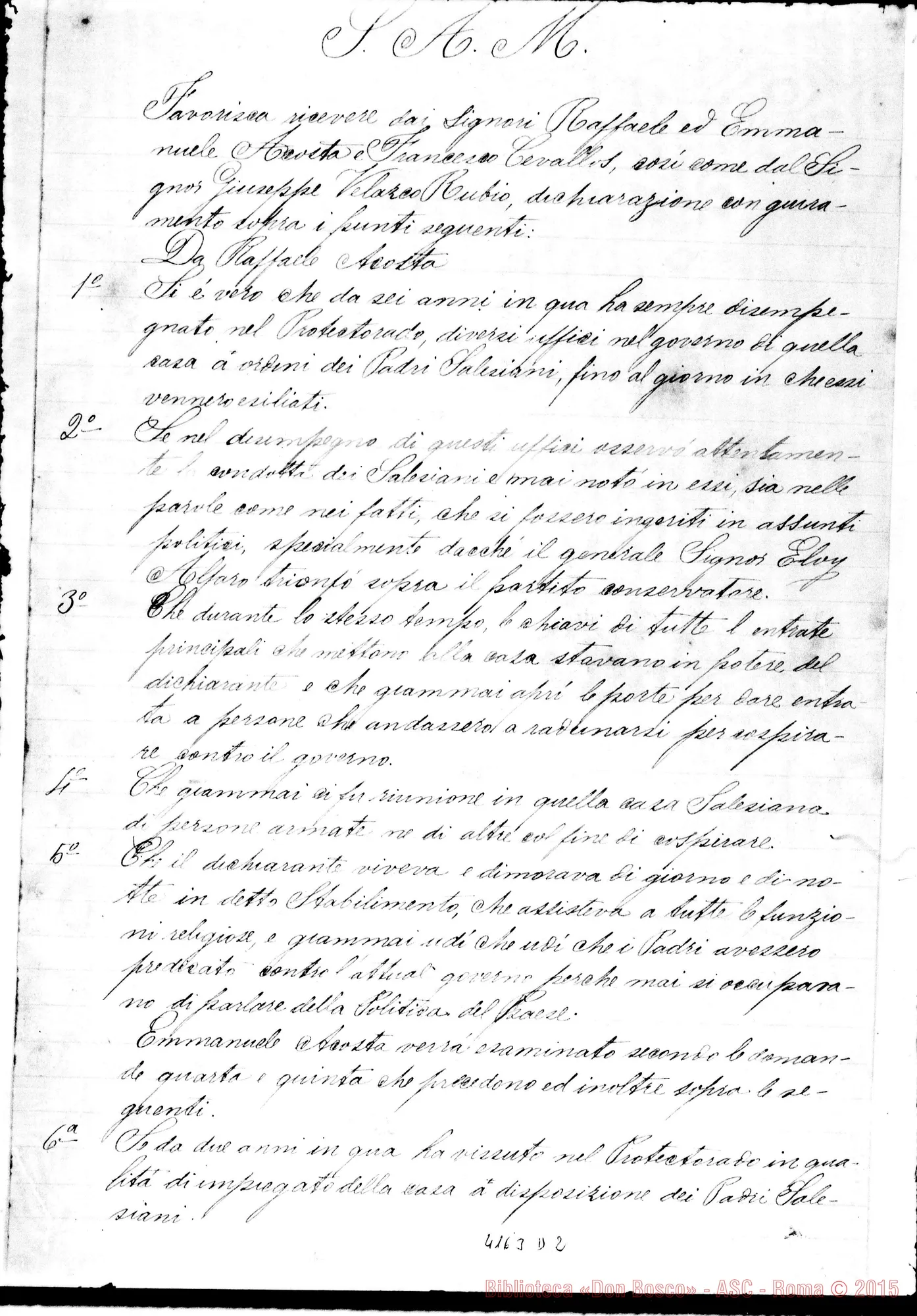 Fotogramma D 2 — Altre dichiarazioni