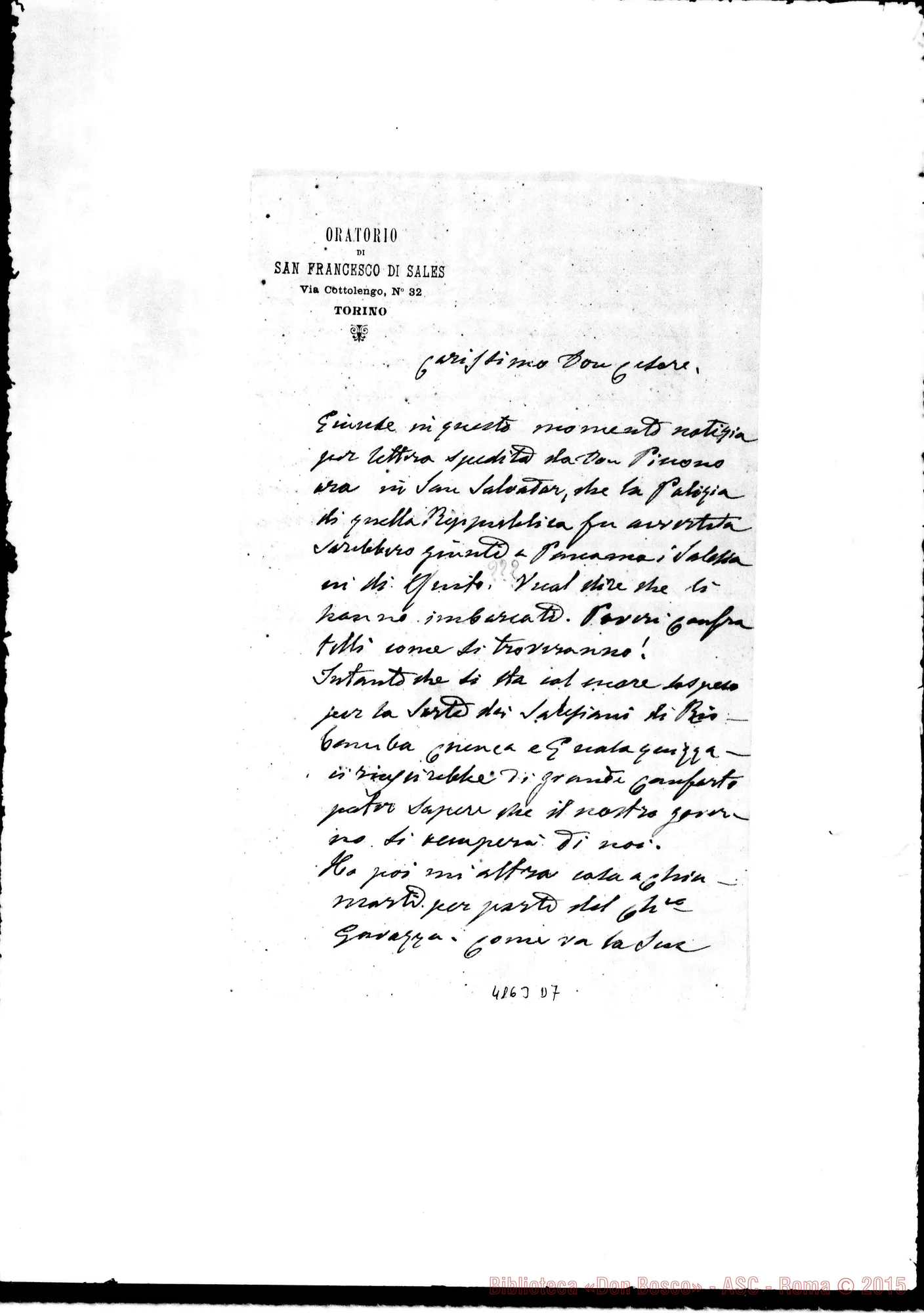 Fotogramma D 7 — Don Belmonte-Don Cagliero C. Torino, 4-10-1896