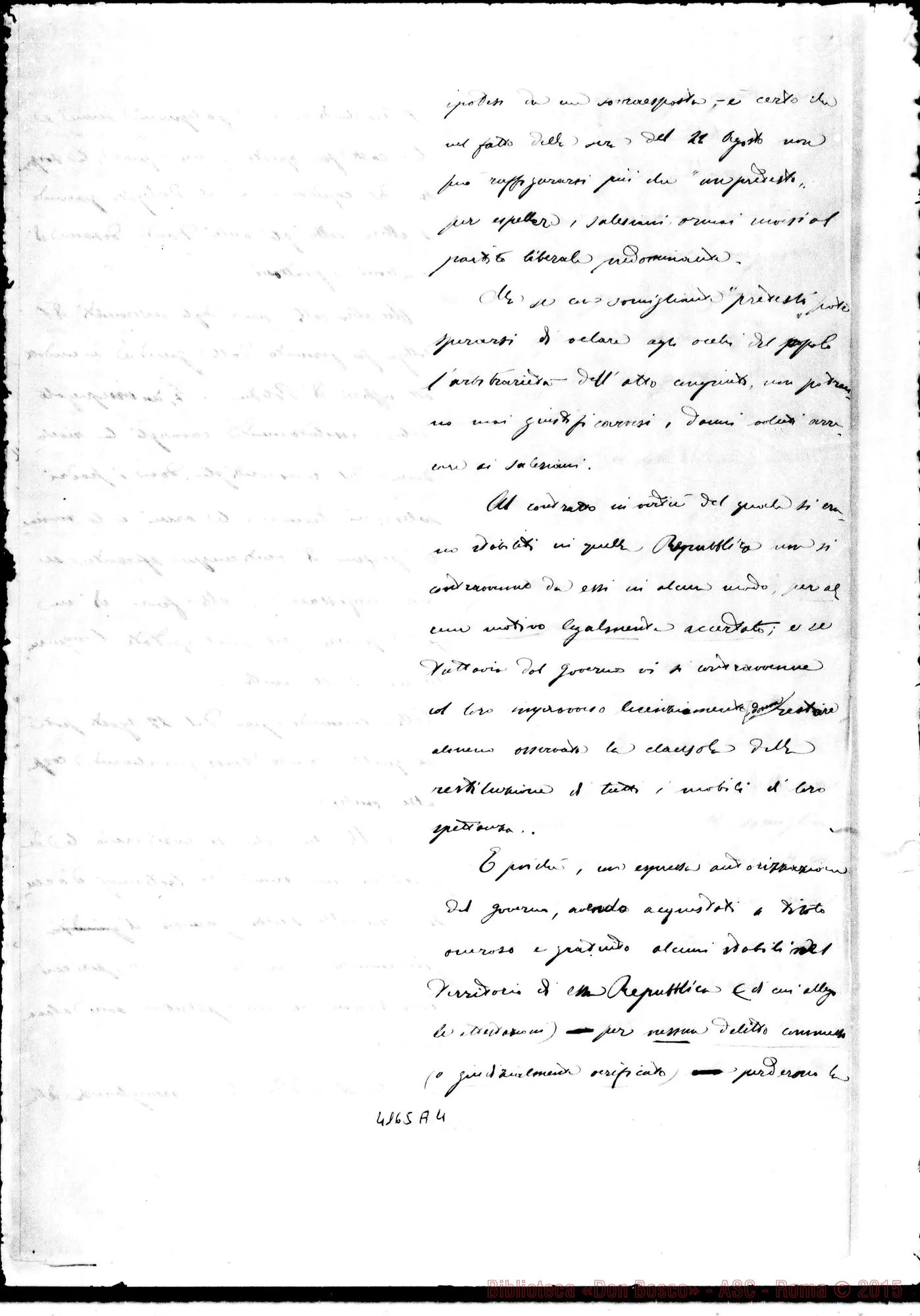 Fotogramma A 4 — Don Rua-Min. Plenipotenziario dell’Equatore. Torino, 12-11-1896. Autogr. Rua
