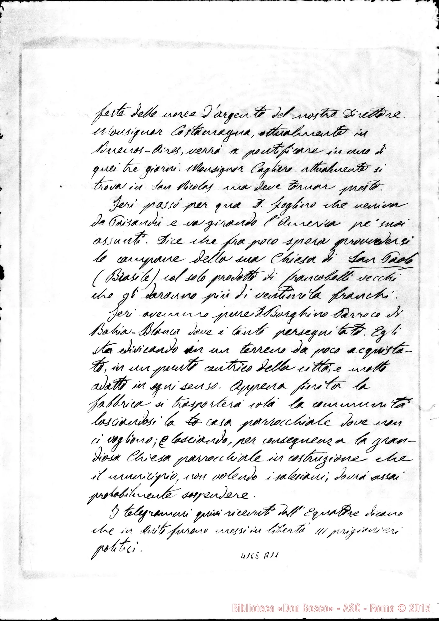 Fotogramma A 11 — Don Taddeo Remotti-Don Cagliero C.. Buenos Aires, 28-11-1896