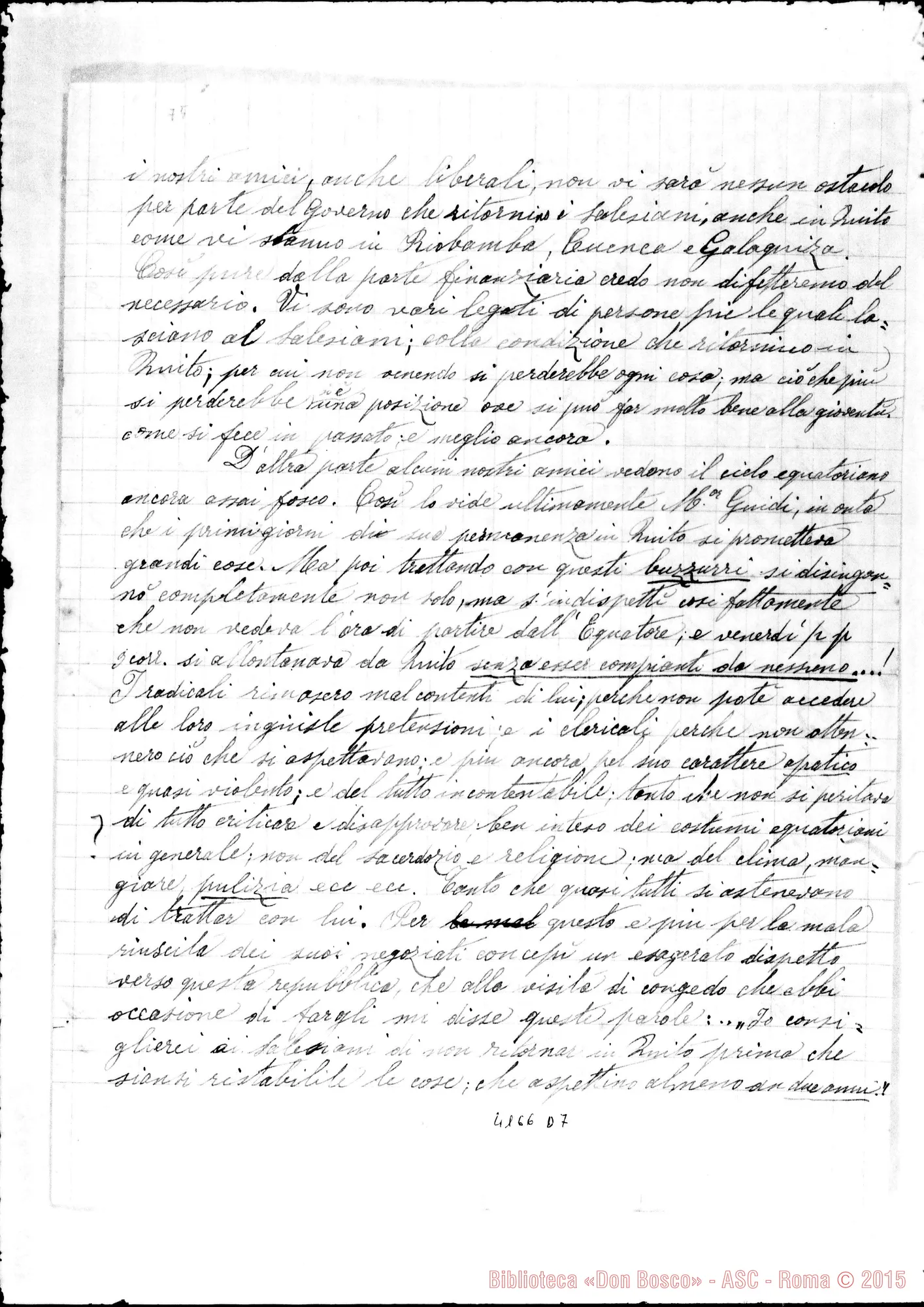 Fotogramma D 7 — Sig. Giacinto Pancheri-Don Rua. Quito, 14-06-1898