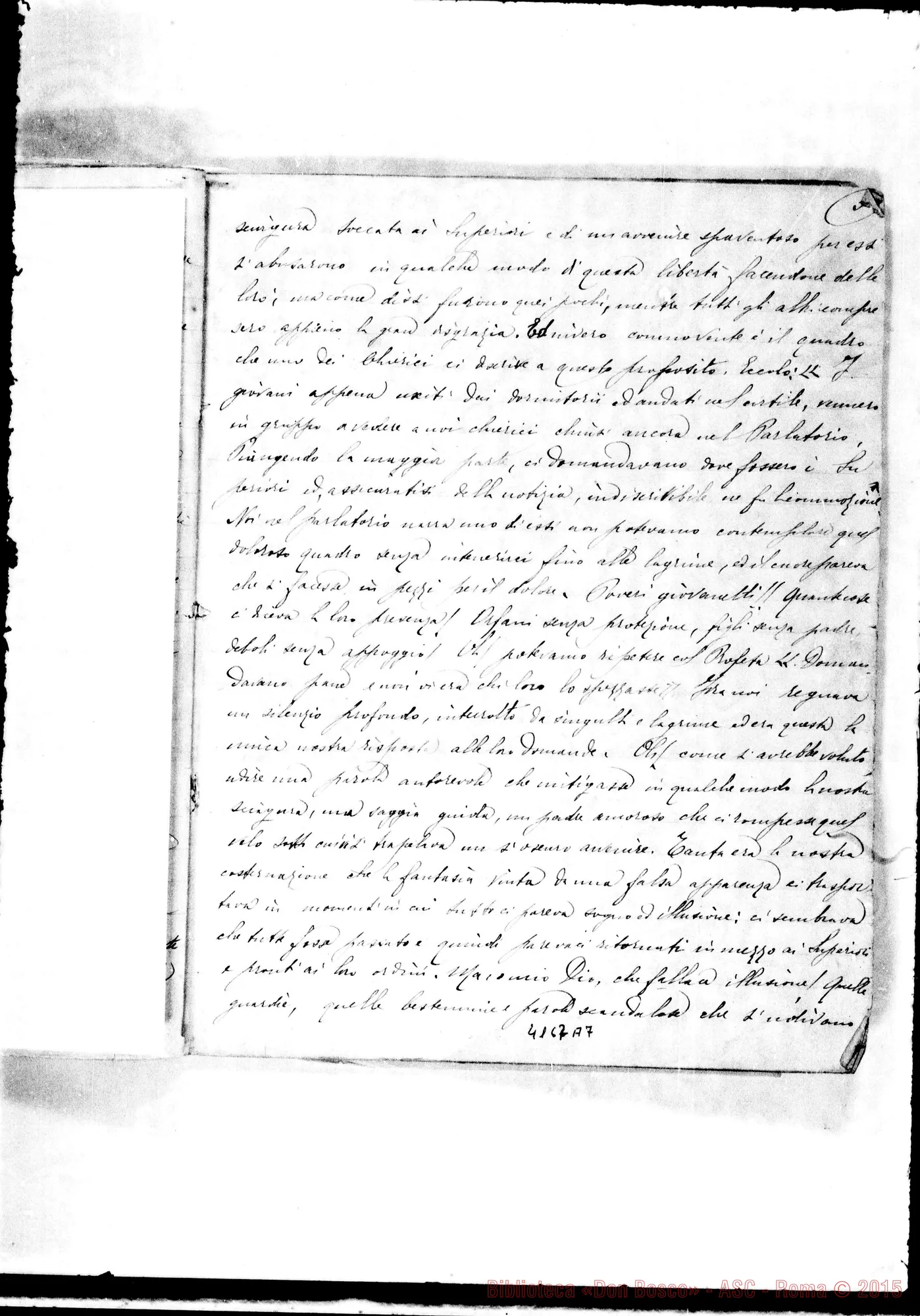 Fotogramma A 7 — Appunti sull’esilio dei Salesiani. Ms. di D. Santinelli, il 23-08-1896