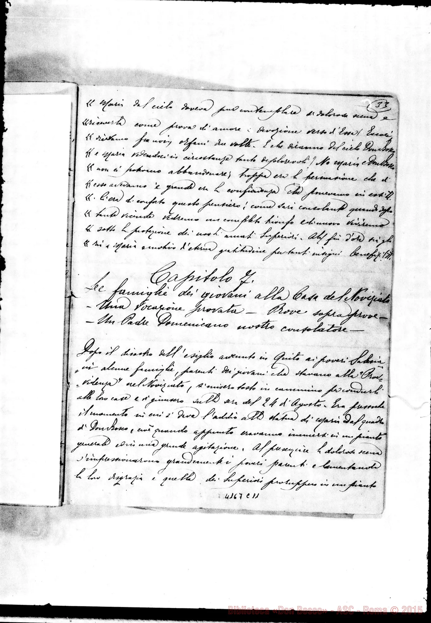 Fotogramma C 11 — Appunti sull’esilio dei Salesiani. Ms. di D. Santinelli, il 23-08-1896