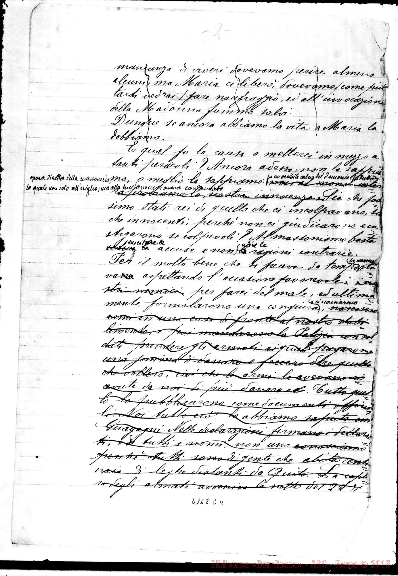 Fotogramma D 4 — Don Giuseppe Taricco: Relazione. Lima, 6-10-1896