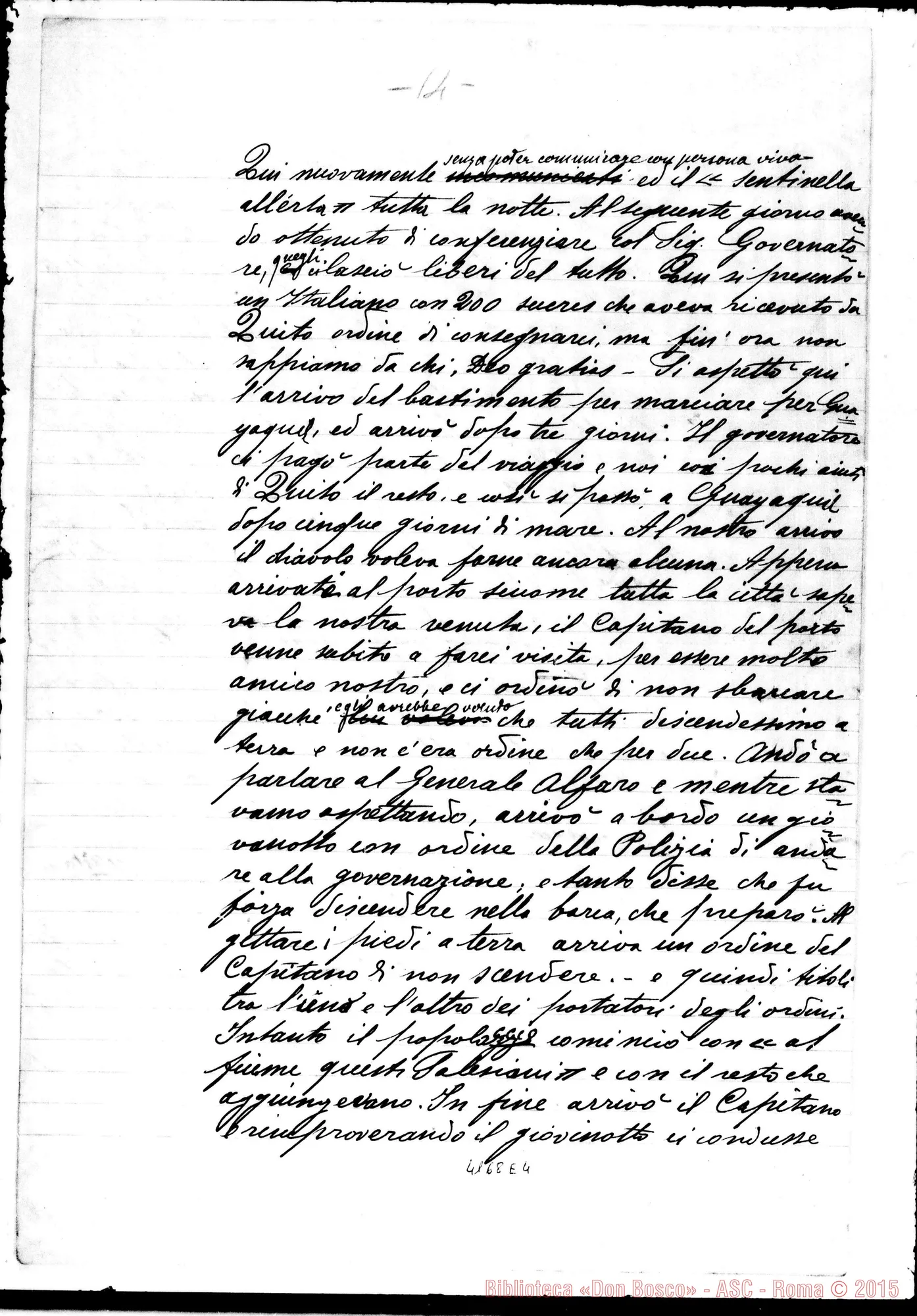 Fotogramma E 4 — Don Giuseppe Taricco: Relazione. Lima, 6-10-1896
