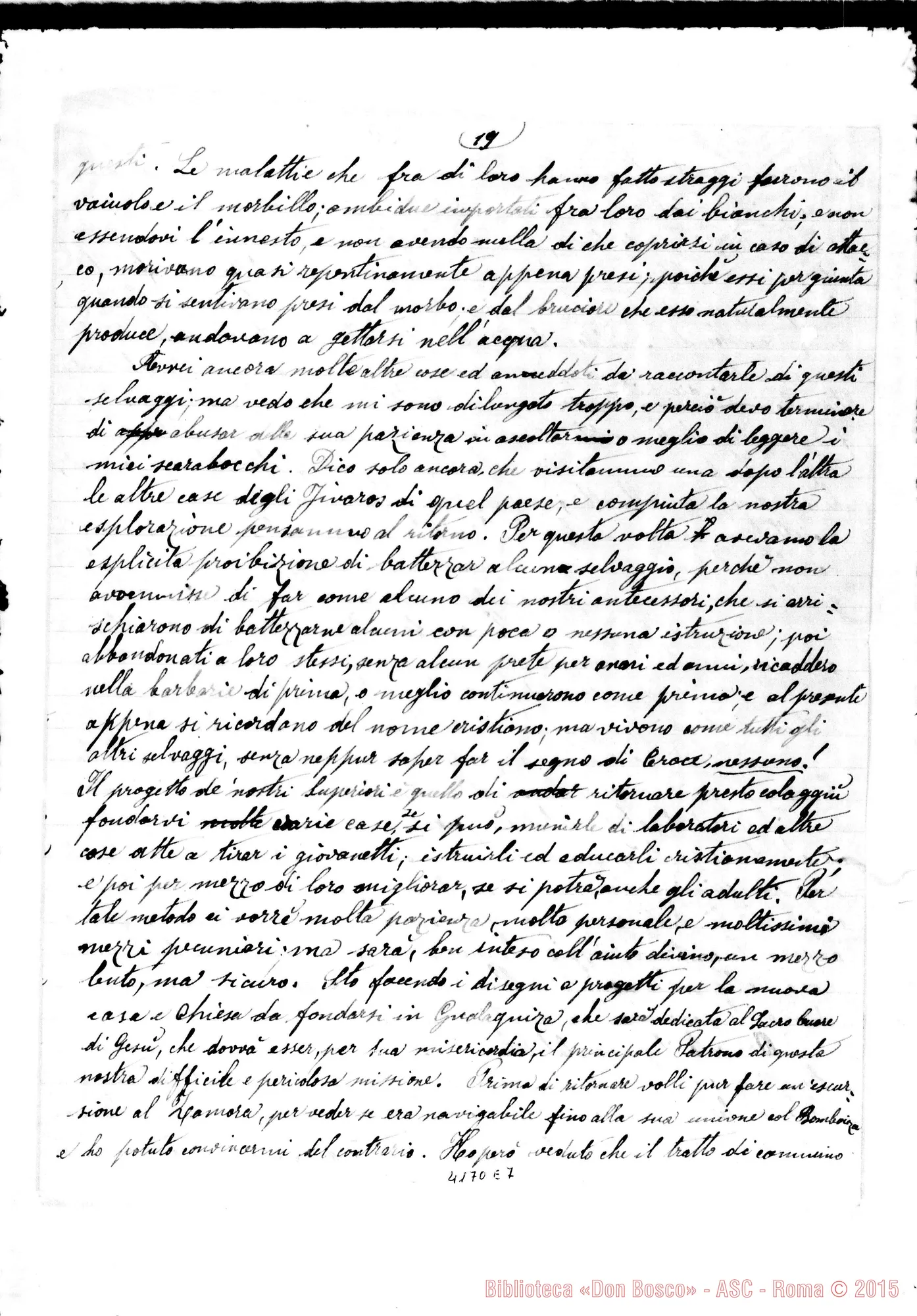 Fotogramma E 7 — Giacinto Pancheri: relazione sul primo viaggio A Gualaquiza. Cuenca, 3-10-1893