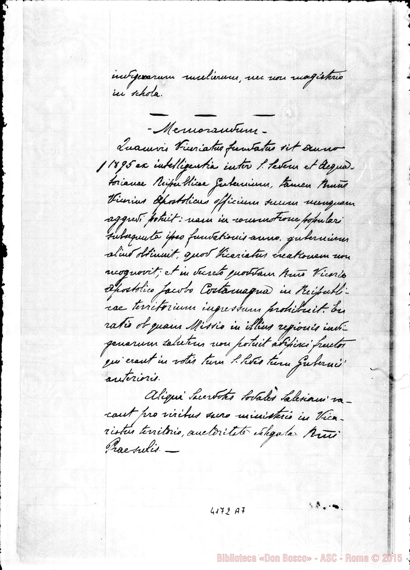 Fotogramma A 7 — Vie. Apost. di Méndez y Gualaquiza: Responsio ad quaestiones. 1906