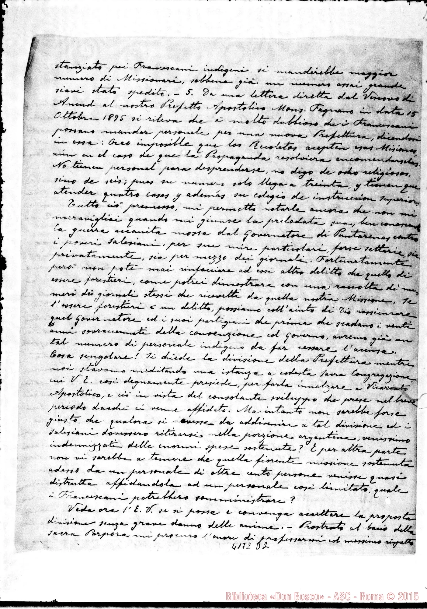 Fotogramma D 2 — Don Rua-Card. Lédochowski. Torino, 17-04-1896. Copia del Sig. Balestra