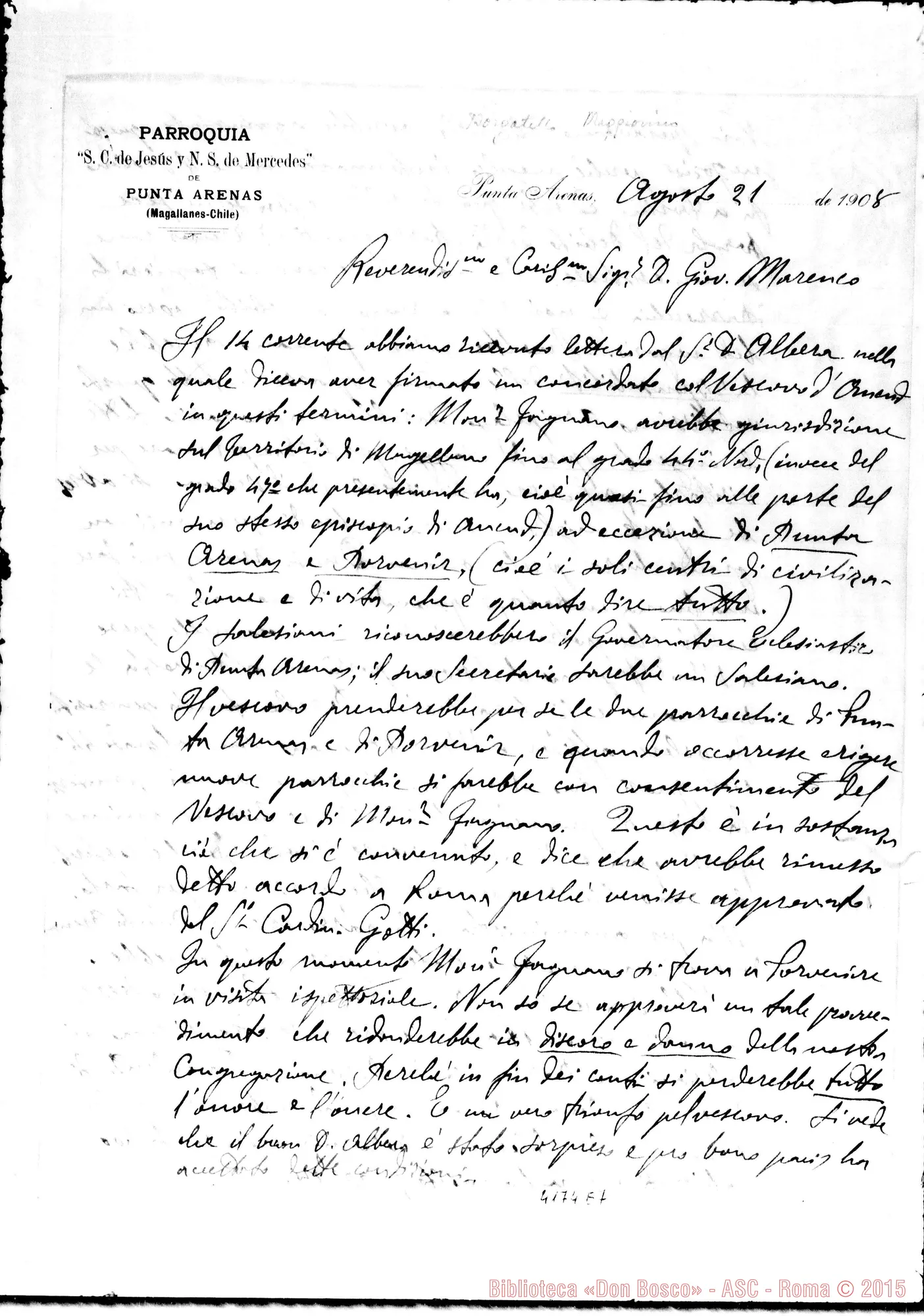 Fotogramma E 7 — Don Maggiorino Borgatello-Don Marenco. Puntarenas, 21-08-1908