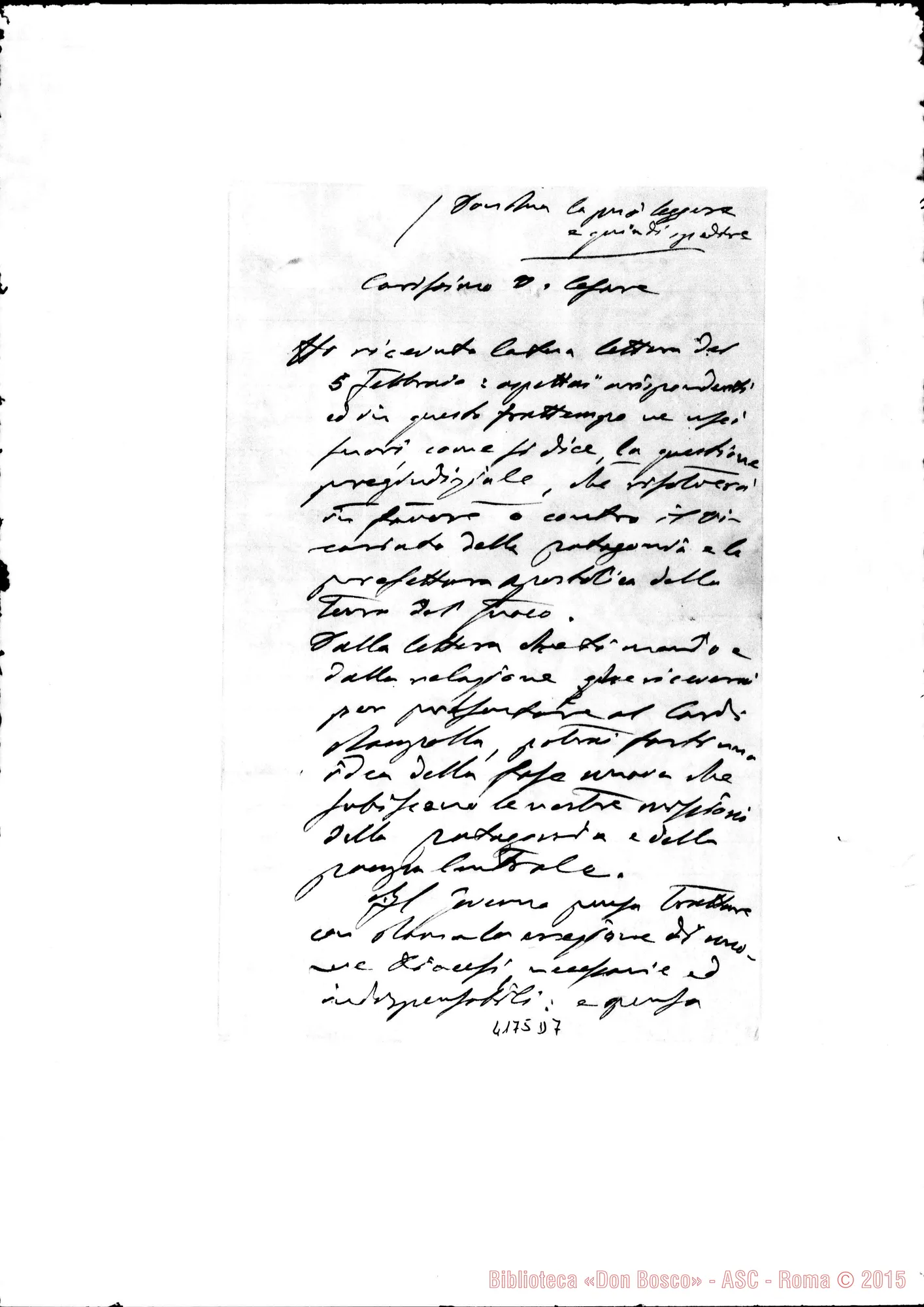 Fotogramma D 7 — Mons. Cagliero-D. Cagliero C.. Viedma, 26-04-1896